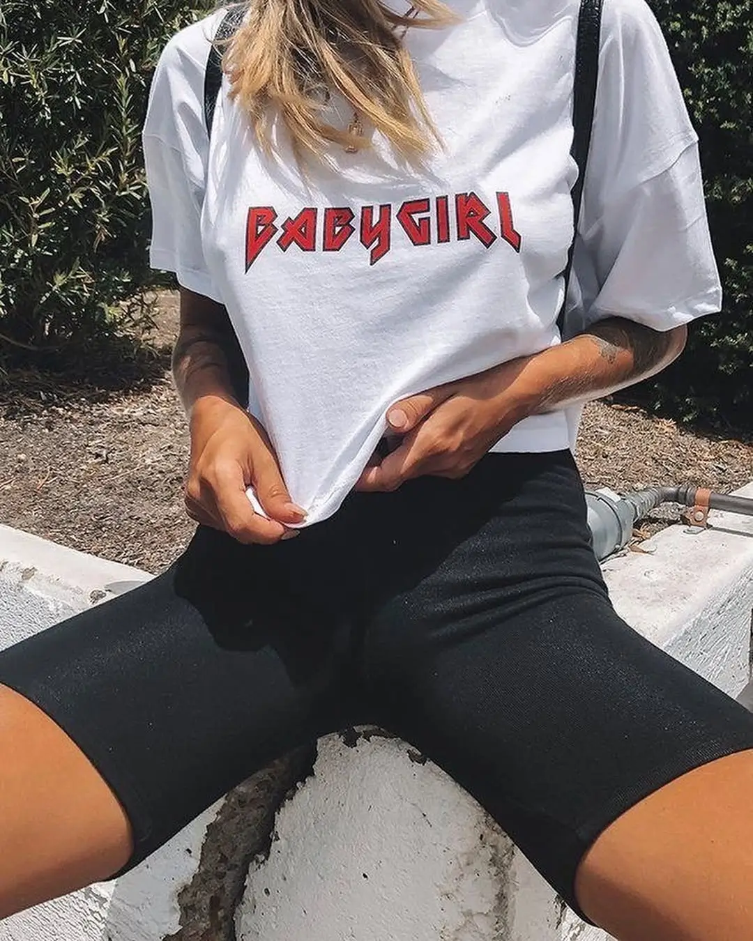 22 biker shorts outfits summer 2026 Graphic Tee Energy with a Confident Street Twist