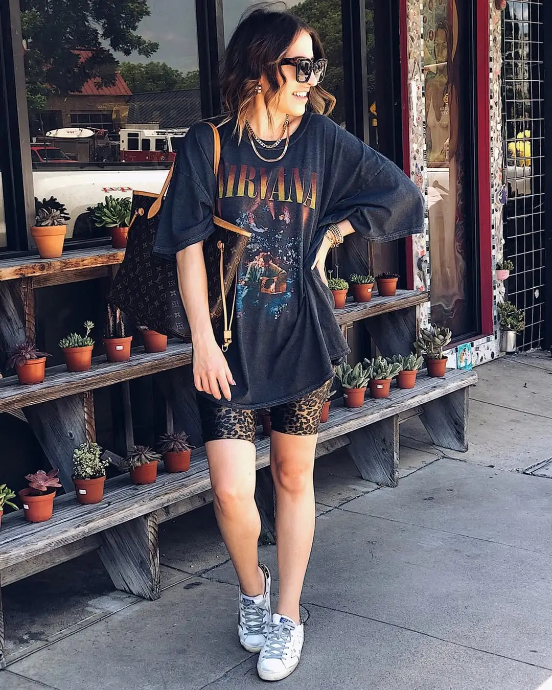 22 biker shorts outfits summer 2026 Leopard Print Moment with an Effortless Cool Girl Feel