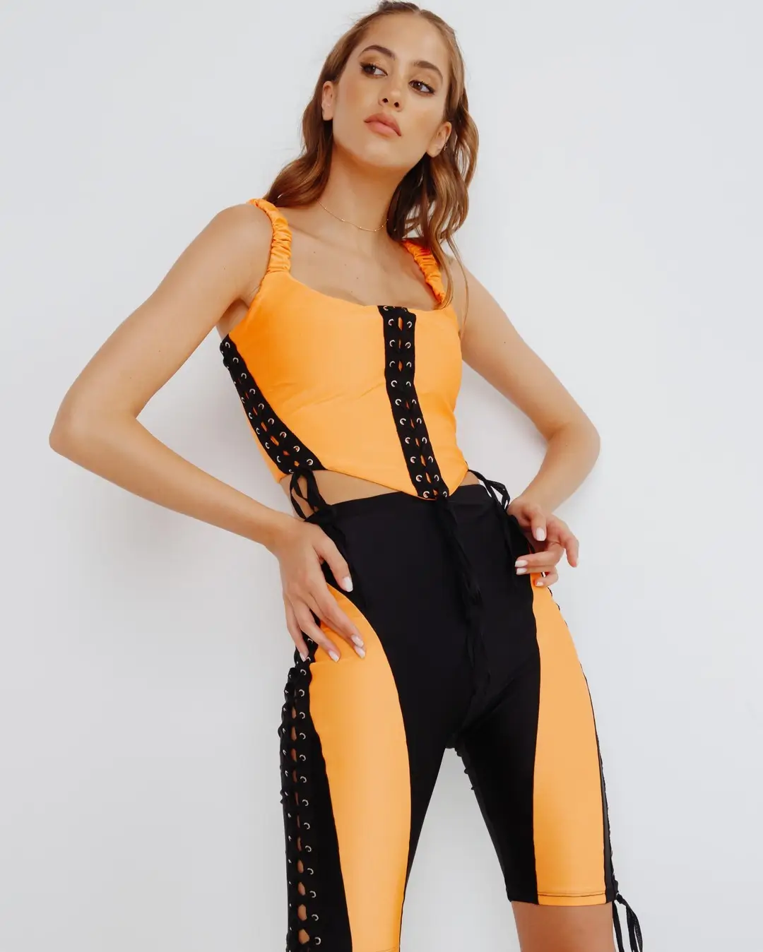 22 biker shorts outfits summer 2026 Sporty Statement Set That Feels Almost Futuristic