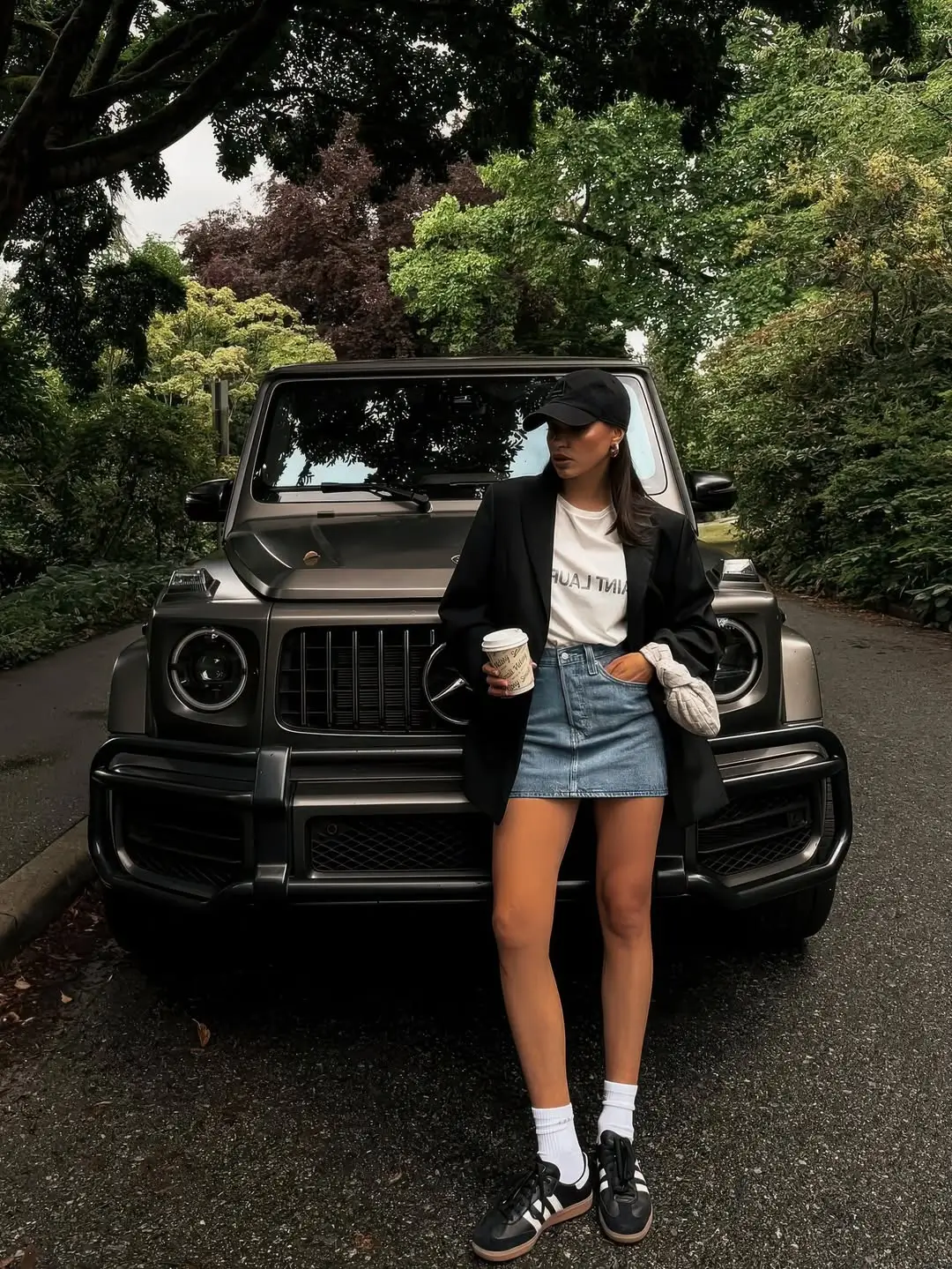 casual friday summer outfits with sneakers 2026 Denim Minis and Blazers That Balance Casual and Business