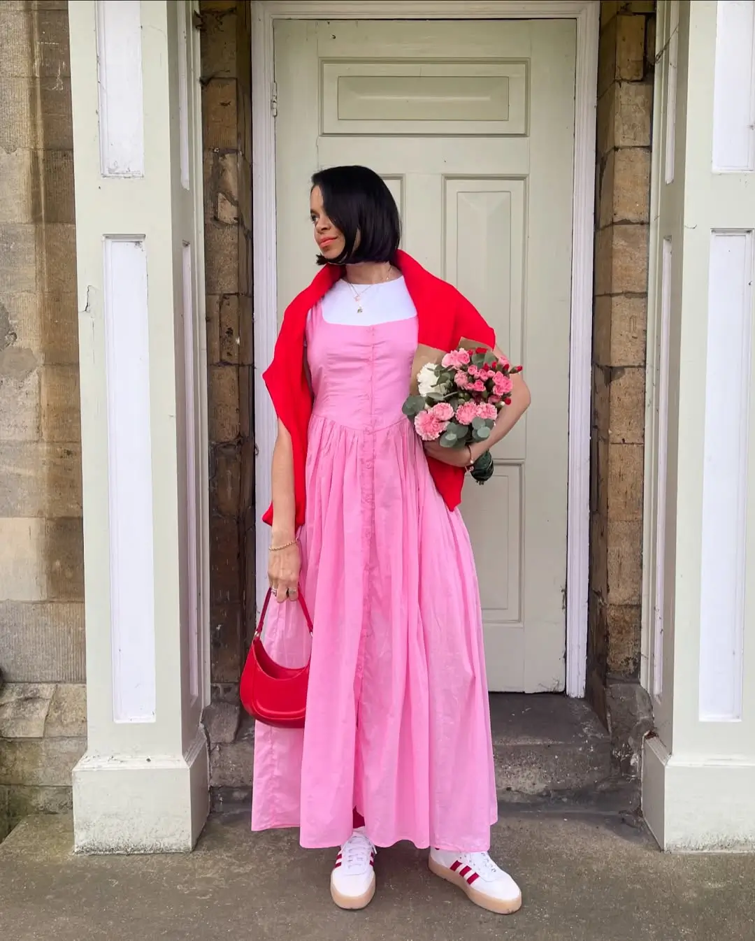 casual friday summer outfits with sneakers 2026 Romantic Color Pops That Transition From Office to Dinner