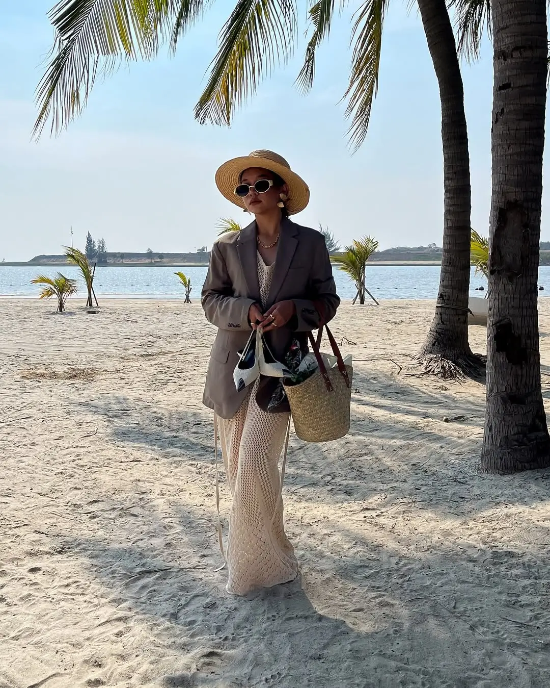 casual summer blazer outfits 2026 Lightweight Blazer Styled For Beachside Layers