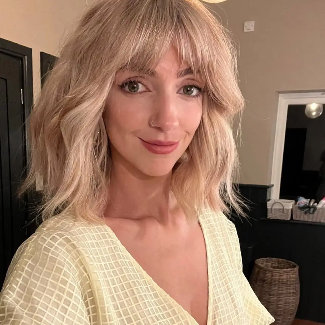 21 choppy summer bob haircut 2026 Soft Blonde Choppy Bob With Feathered Bangs