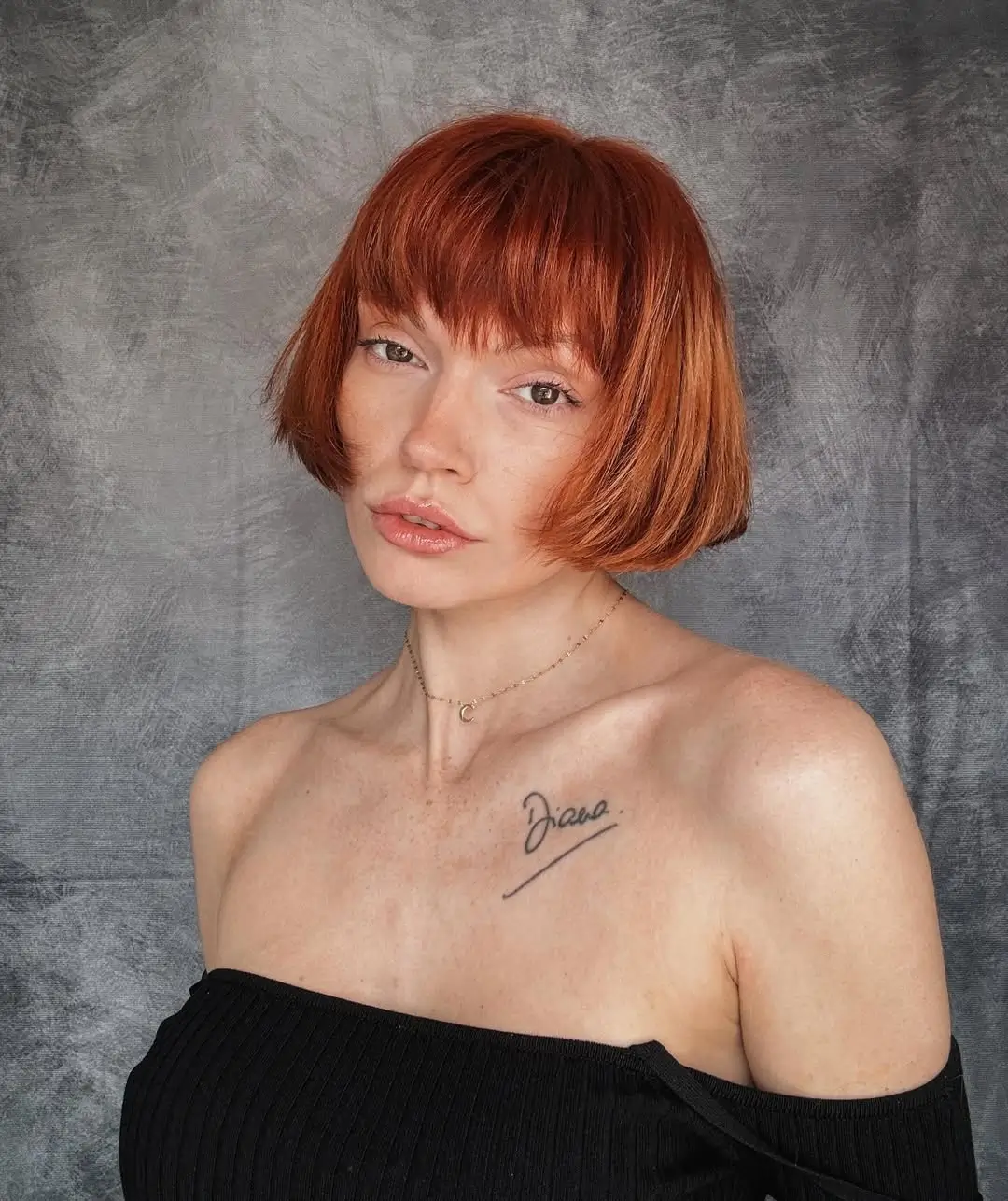 21 choppy summer bob haircut 2026 Structured Copper Bob With Full Bangs