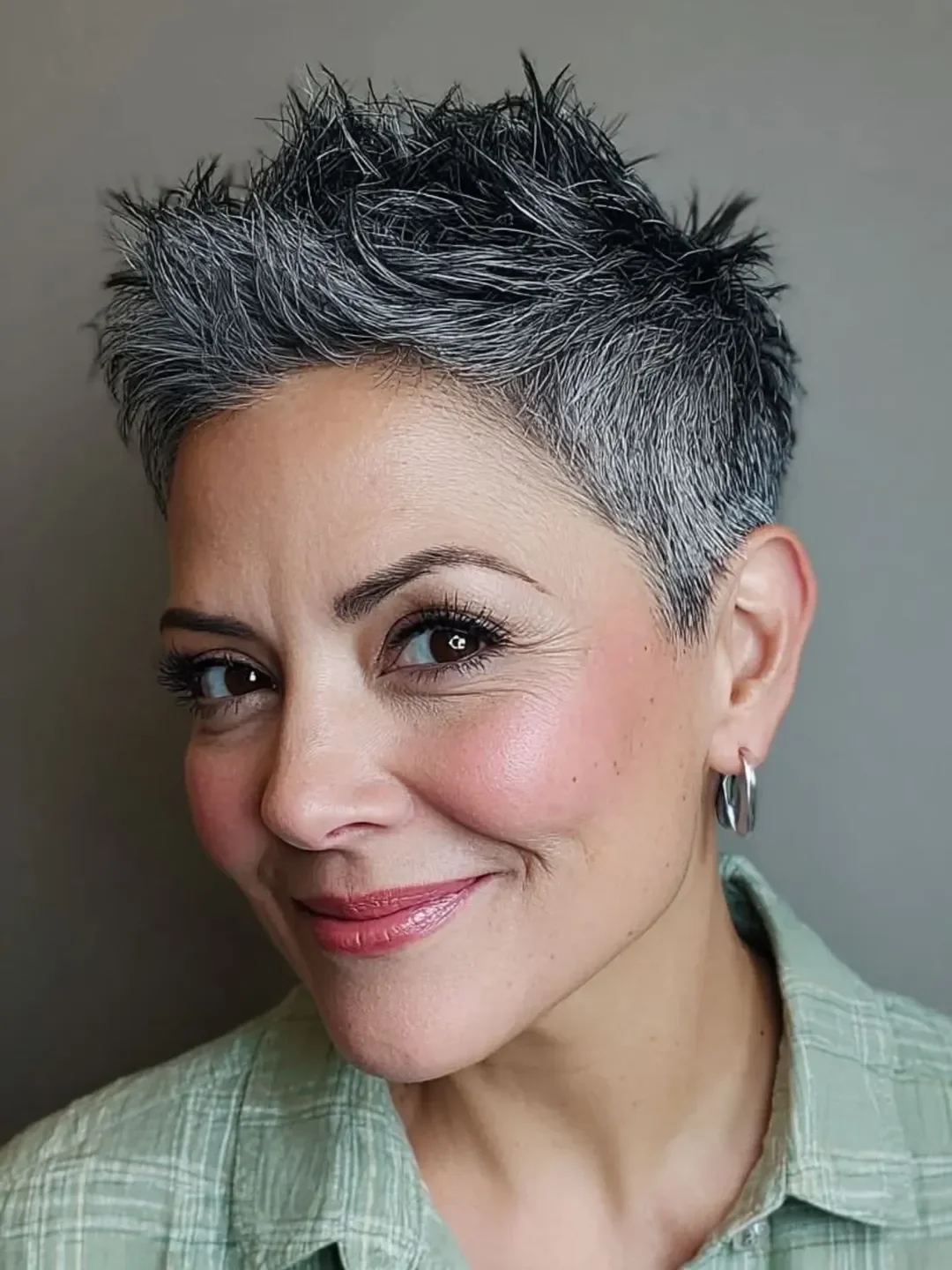 classy summer haircuts for women over 60 2026 Short Spiky Pixie with Modern Edge