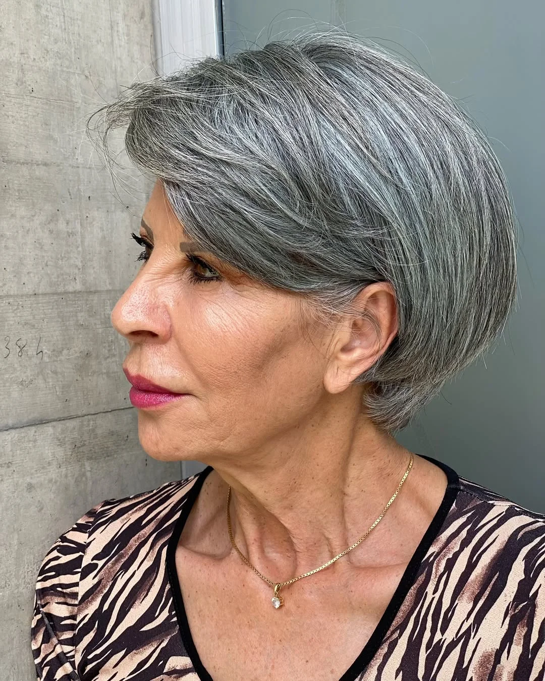 classy summer haircuts for women over 60 2026 Classic Short Shag with Soft Silver Layers