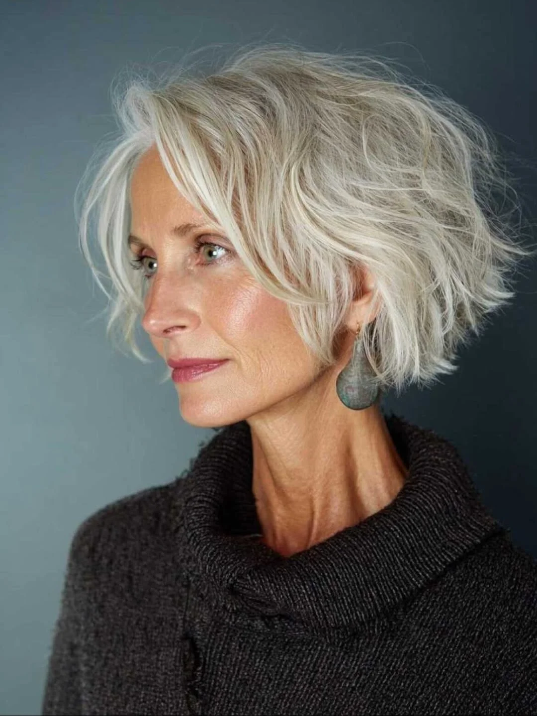classy summer haircuts for women over 60 2026 Short Wavy Shag with Airy Texture