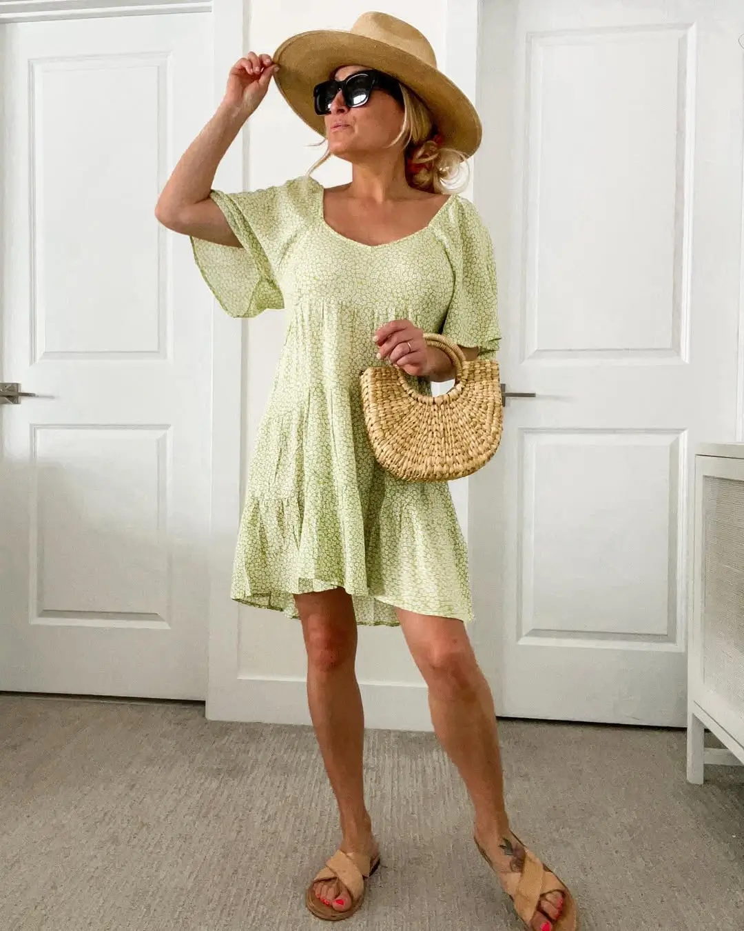Summer Easy Green Mini Dress That Defines Everyday Cute