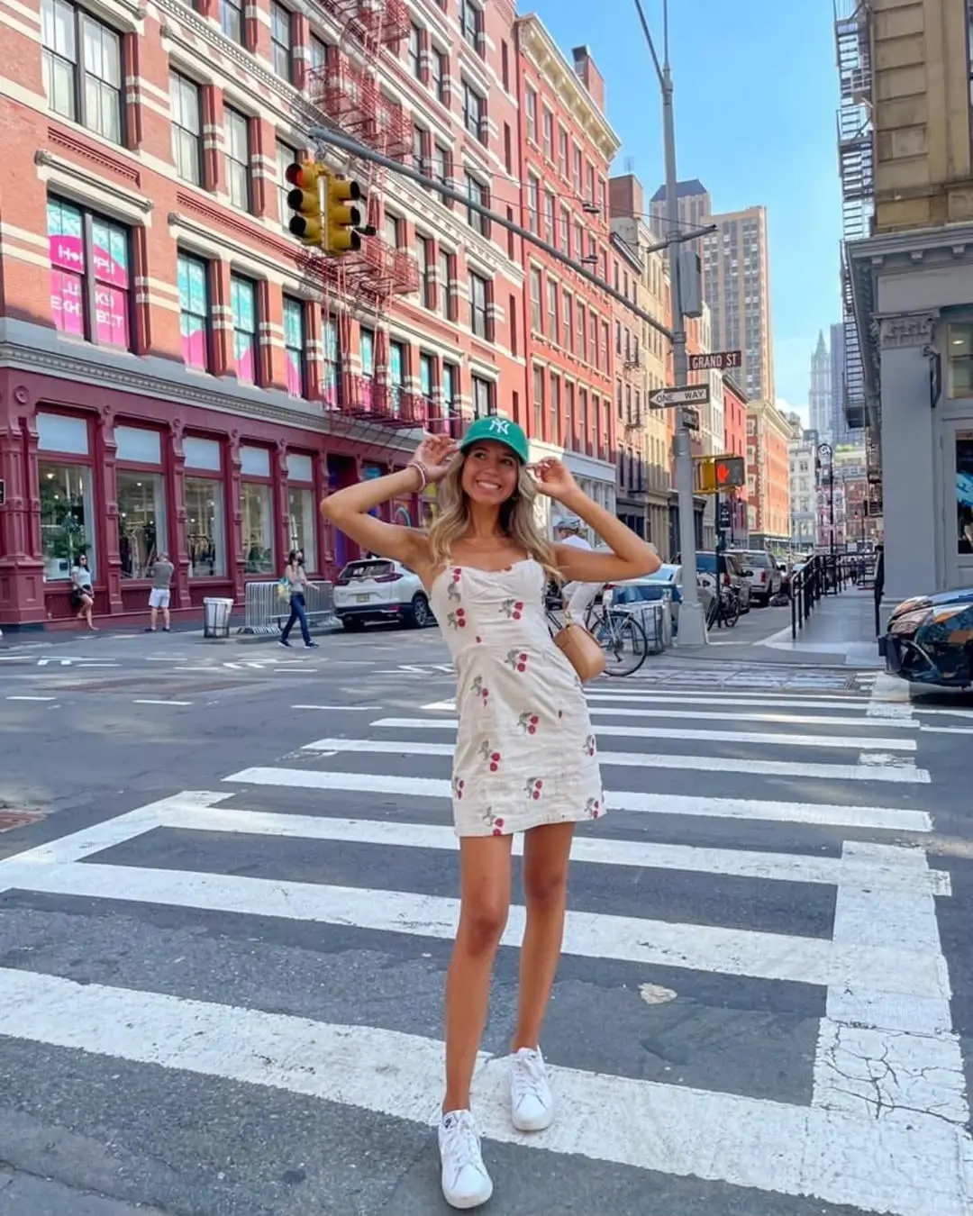 25 cute every day summer outfits 2026 Downtown Cherry Dress With a Playful Twist