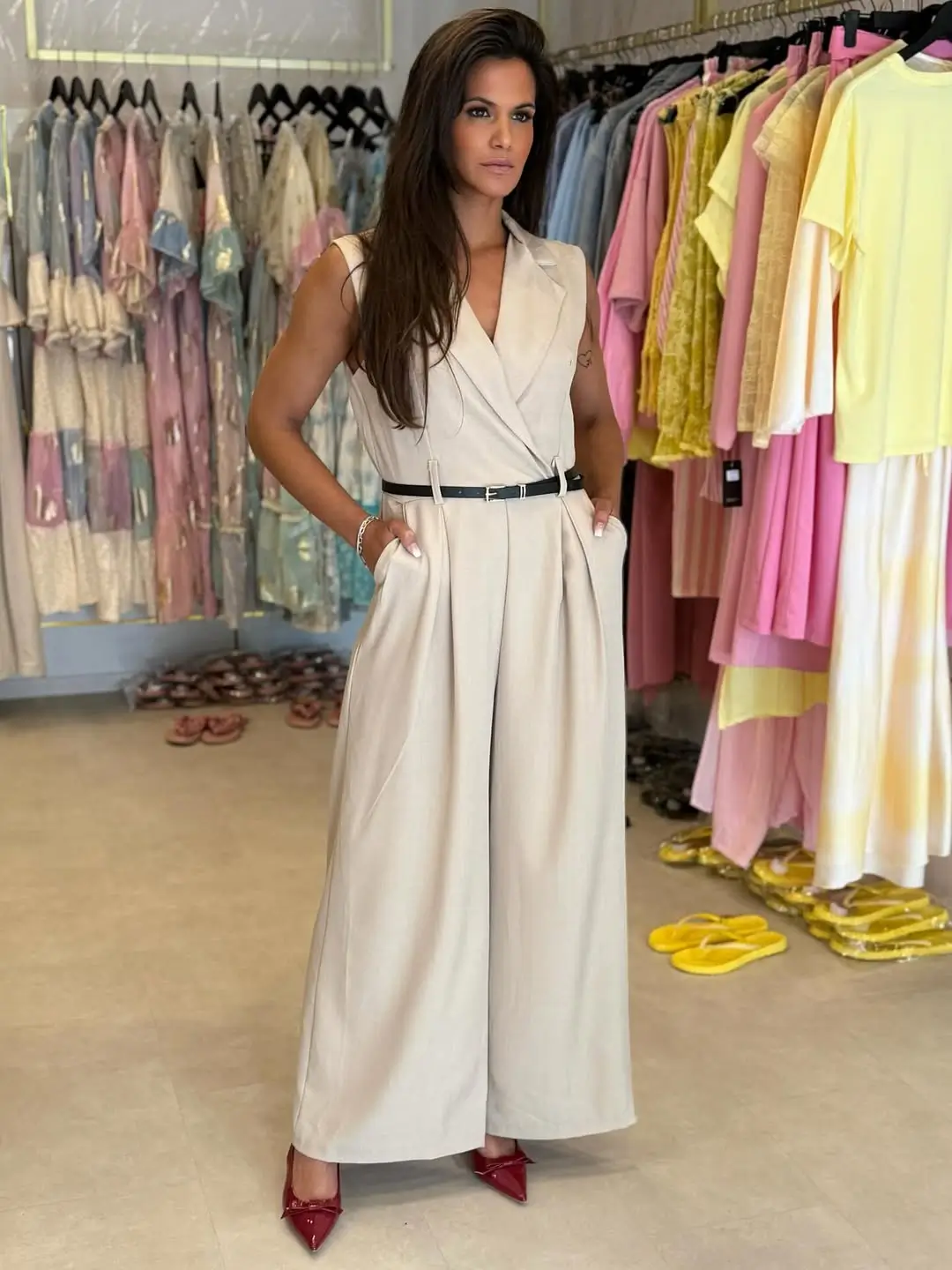 23 dressy summer jumpsuit outfits 2026 Polished Neutral Tailoring With a Subtle Power Twist