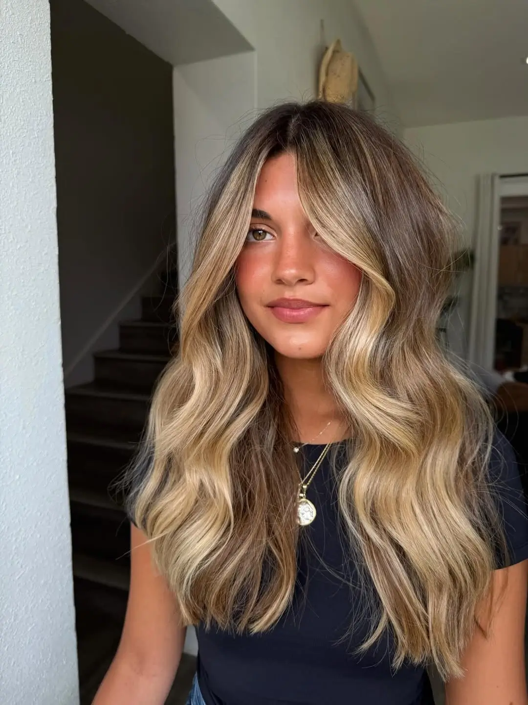 face framing summer haircuts for long hair 2026 Soft Layered Blowout with Natural Front Definition
