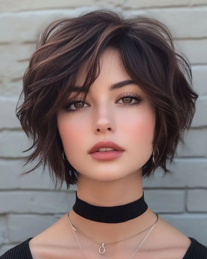 face-slimming-summer-haircut-for-round-face-2026 soft-short-curly-textured-bob-with-natural-lift