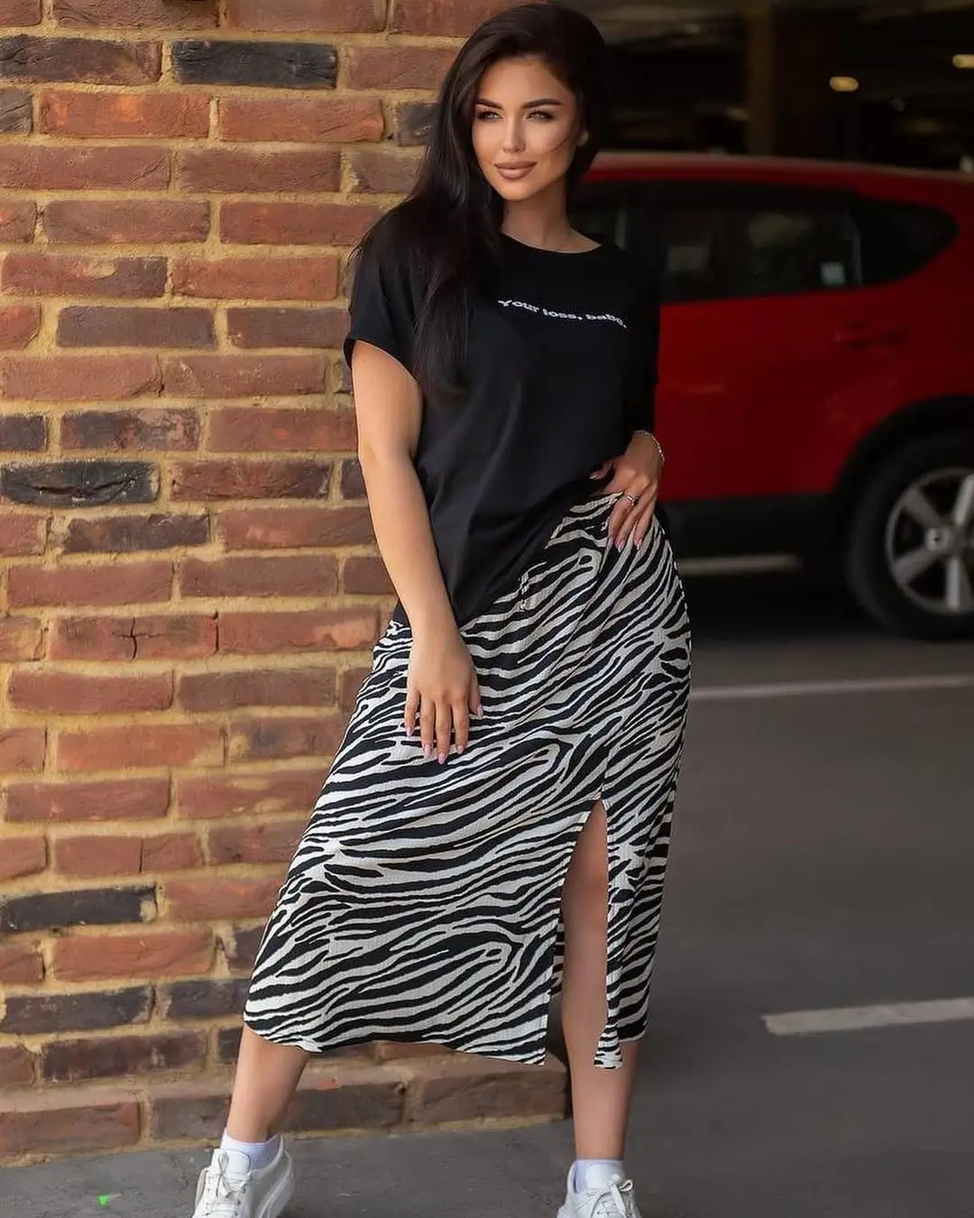 21 flowy summer skirt outfits 2026 Relaxed Midi Skirt With Graphic Tee Energy