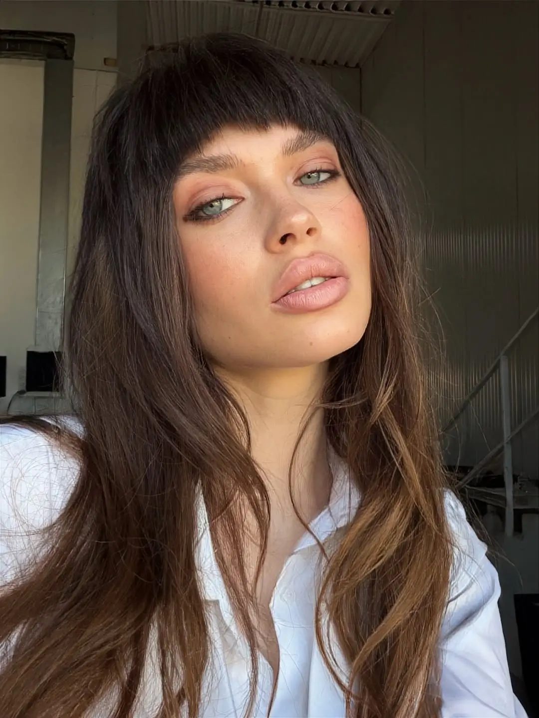 fresh summer haircut 2026 Long Soft Layers With Micro Bangs Edge