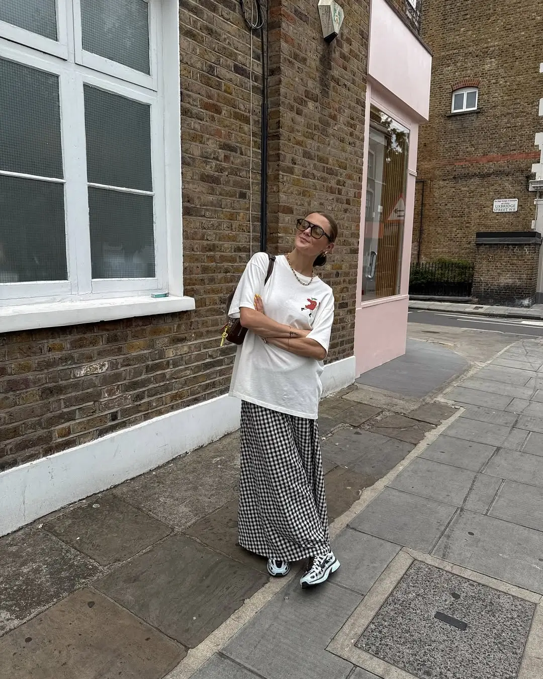 maxi skirt outfits summer 2026 Relaxed Plaid Maxi With City-Girl Edge