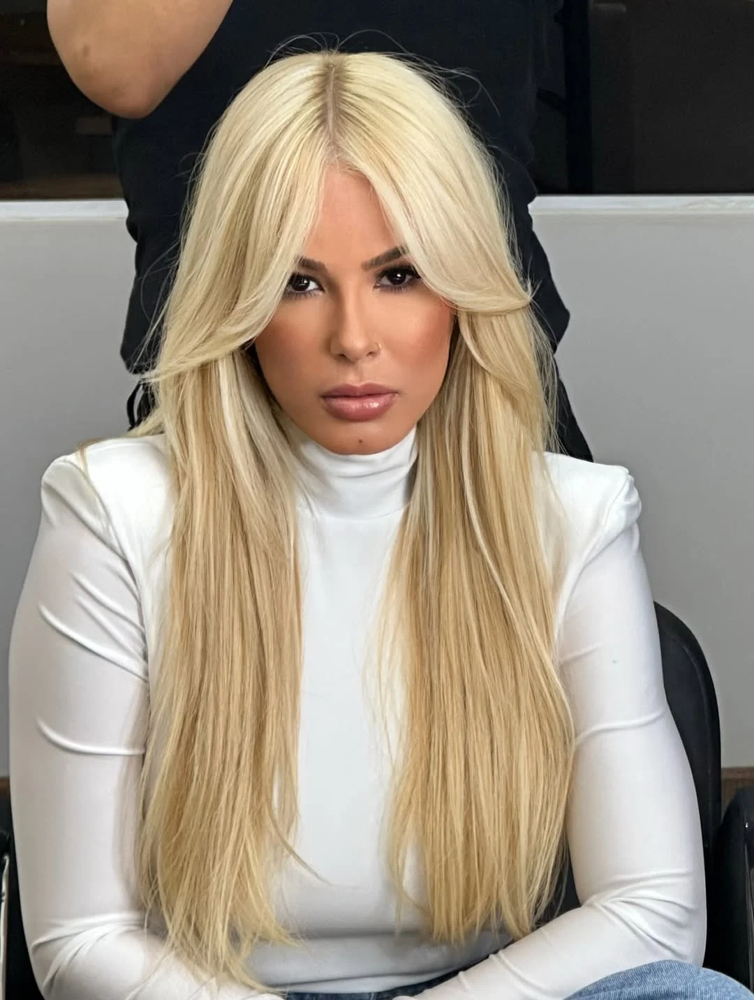 modern summer haircuts for women over 40 2026 Ultra-Long Layered Blonde With Curtain Movement