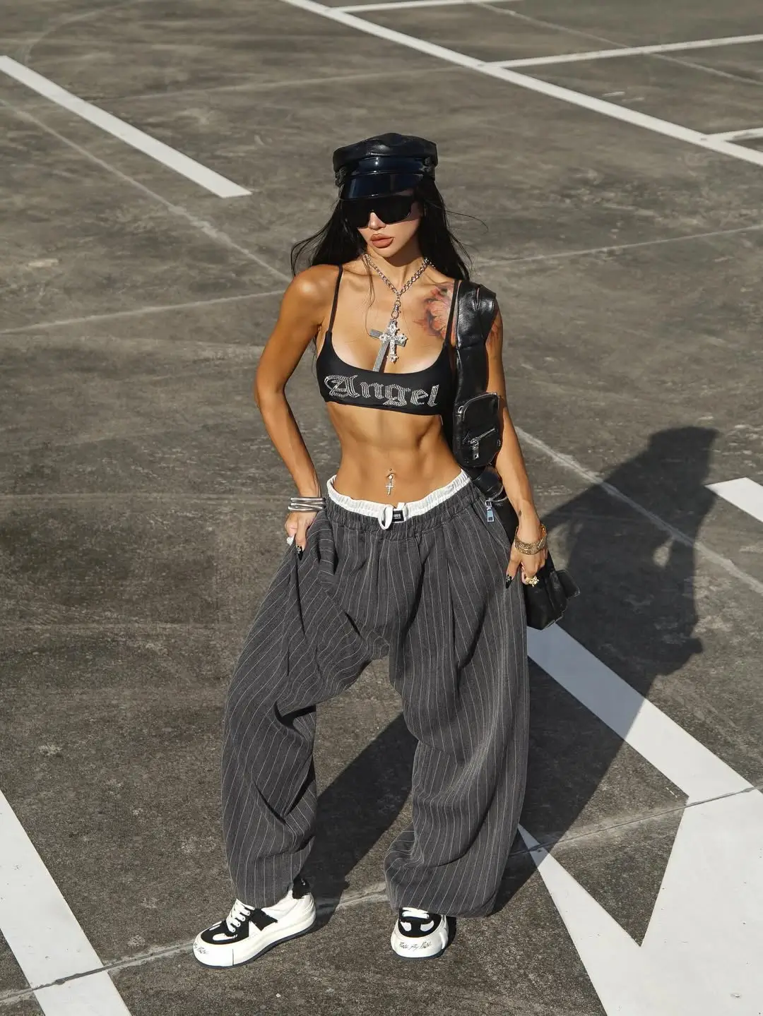 25 outfit inspo for women summer 2026 Edgy Urban Streetwear with Strong 90s Influence