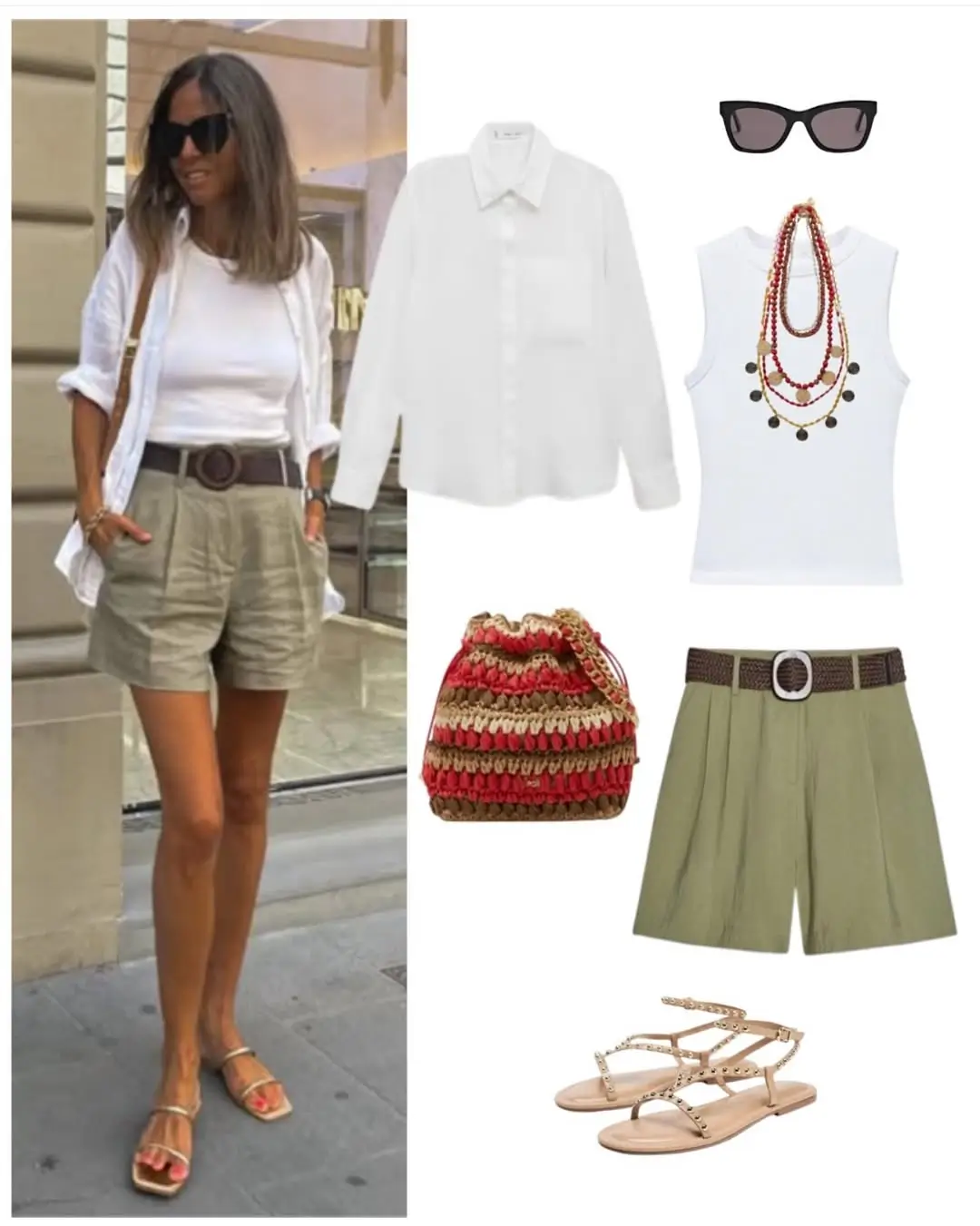 25 outfit inspo for women summer 2026 Polished City Casual with Tailored Shorts Energy