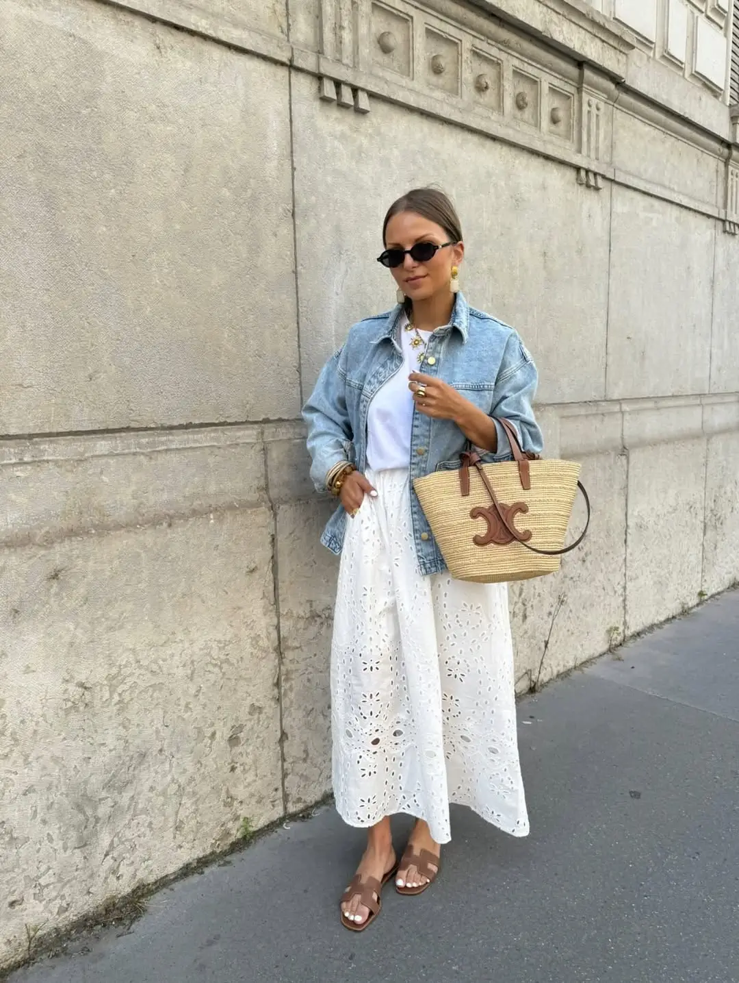 25 outfit inspo for women summer 2026 Effortless Italian Summer with Denim and Eyelet