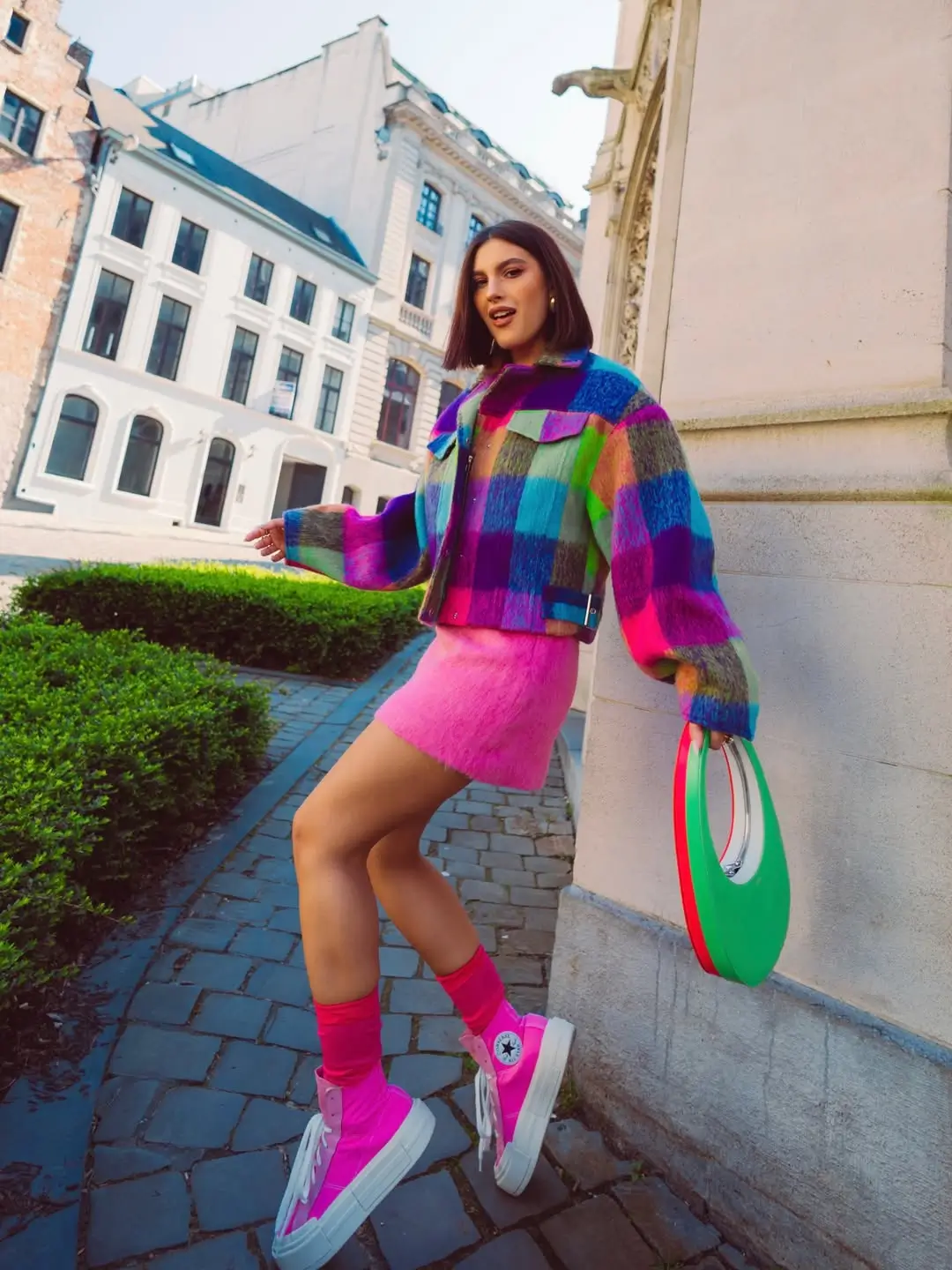 25 outfit inspo for women summer 2026 Bold Color Clash with a Playful Retro Attitude