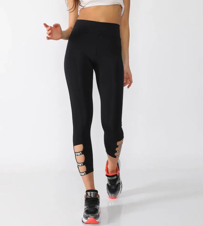 sporty legging outfits summer 2026 Cut-Out Black Leggings That Add Just Enough Edge