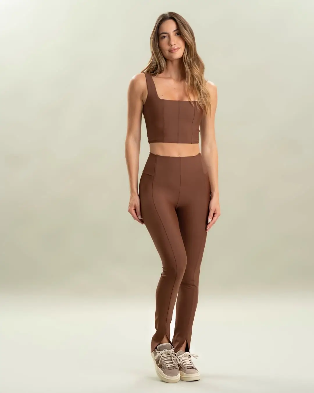 sporty legging outfits summer 2026 Chocolate Brown Sets That Close The Loop Perfectly