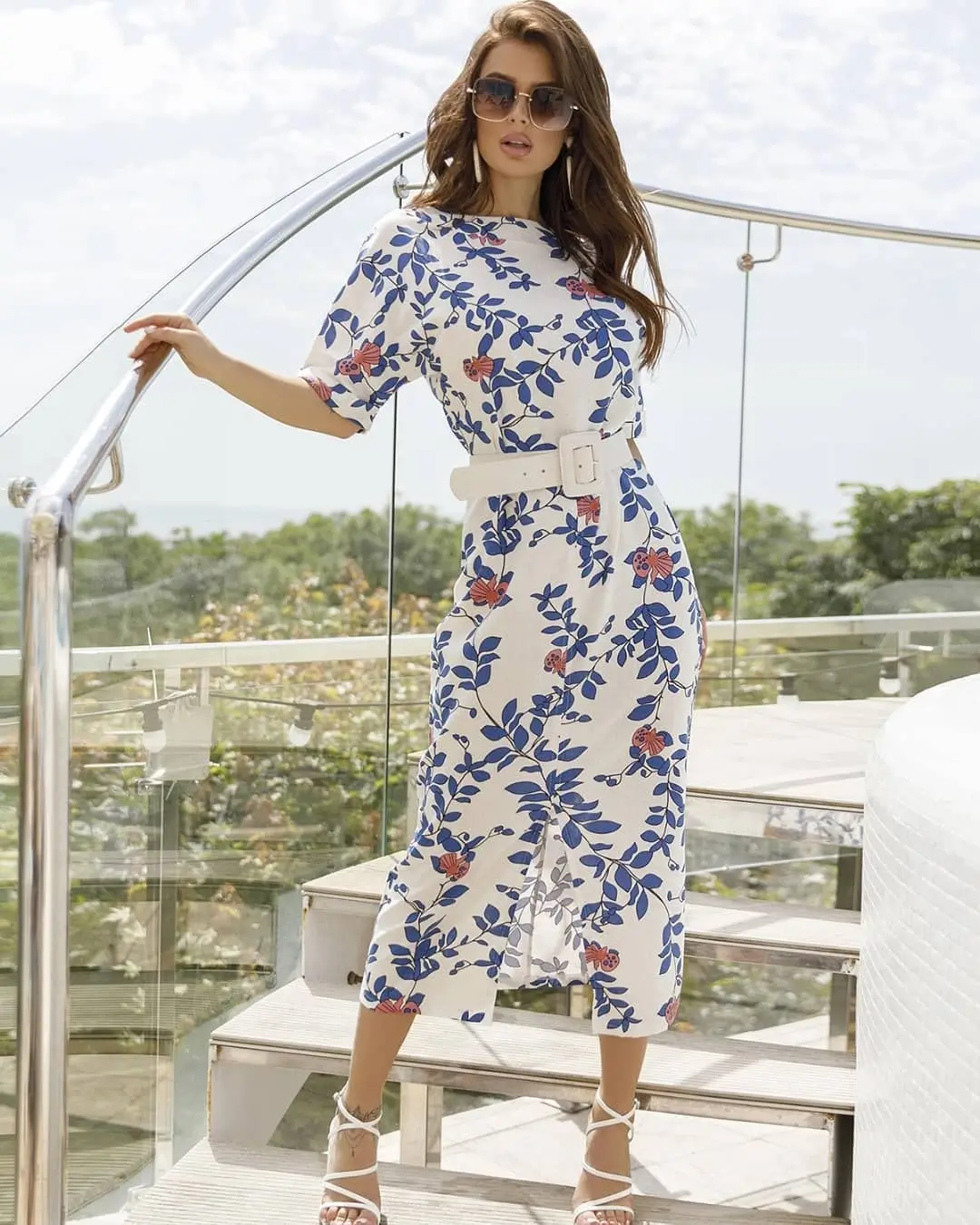 summer cotton dresses 2026 Elegant Printed Cotton Midi That Feels Effortlessly Polished
