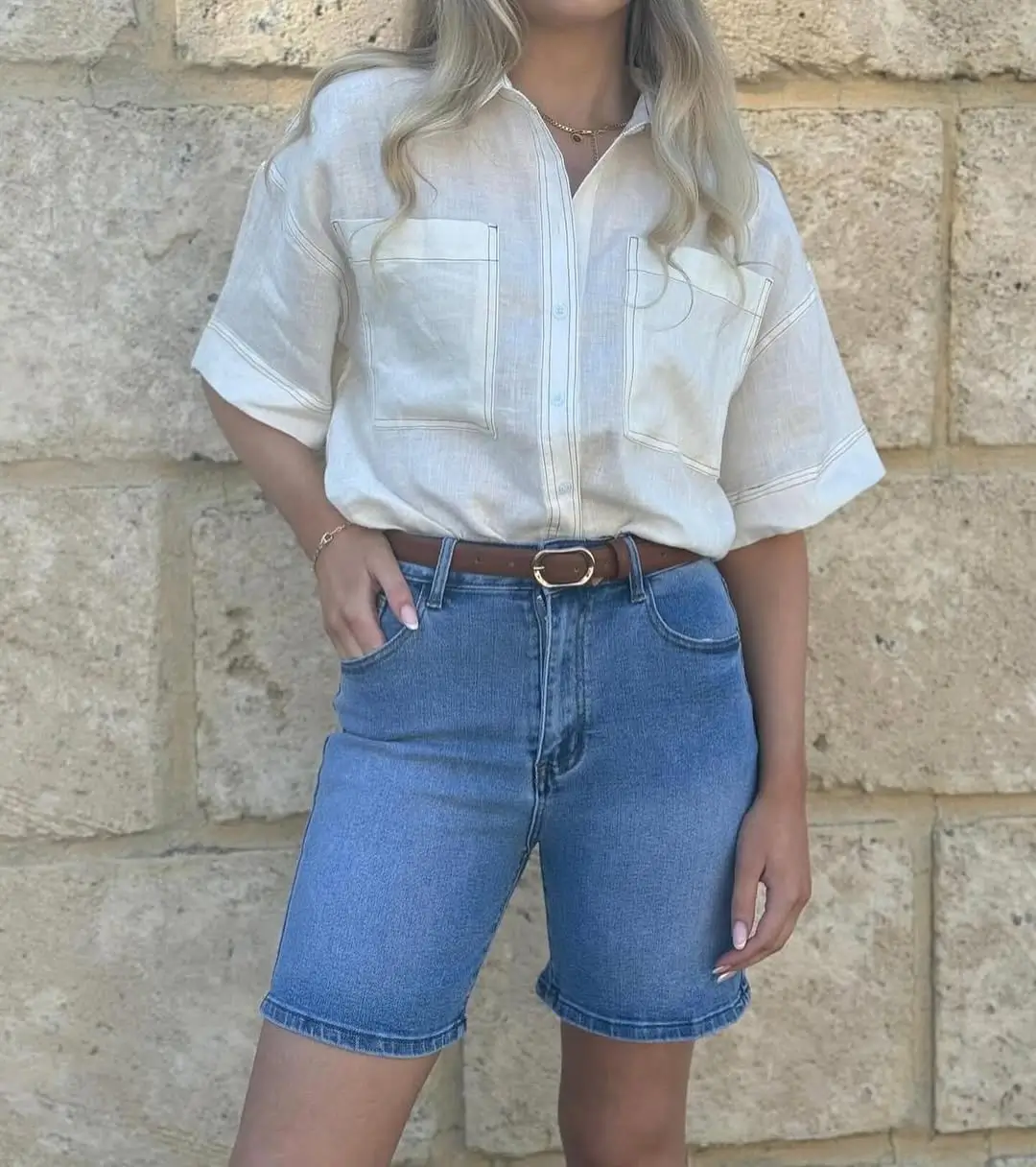 22 summer denim shorts 2026 Soft Tailoring Meets Summer Ease