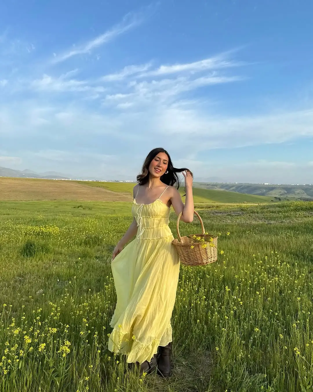 summer flowy maxi dresses 2026 Soft Yellow Romance With a Touch of Boho