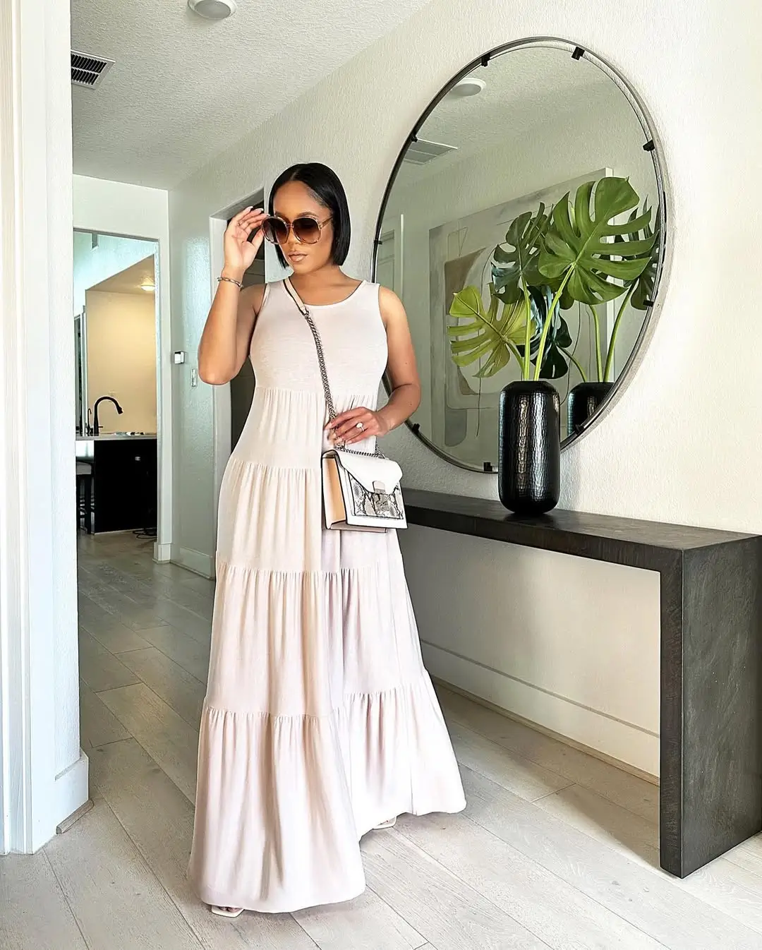 summer flowy maxi dresses 2026 Neutral Minimal Maxi That Feels Quietly Elevated