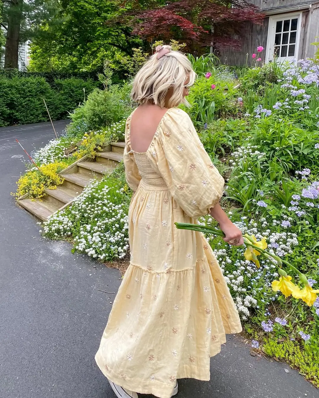 summer flowy maxi dresses 2026 Vintage Inspired Cream With Subtle Floral Texture