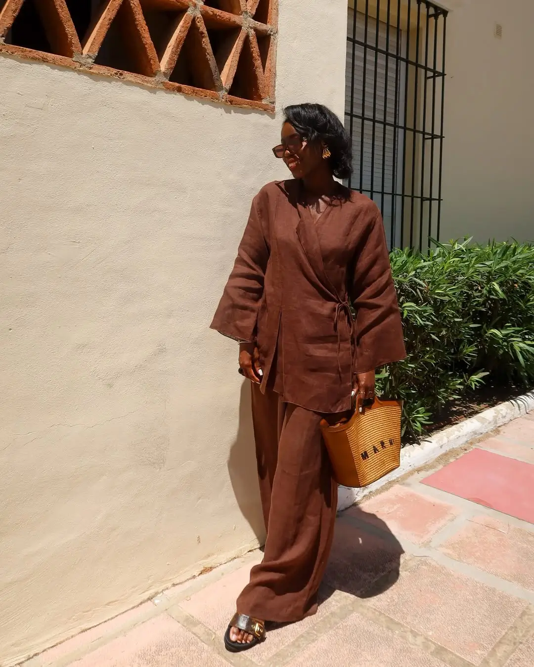 24 summer linen outfits 2026 Deep Chocolate Linen Set That Redefines Summer Neutrals