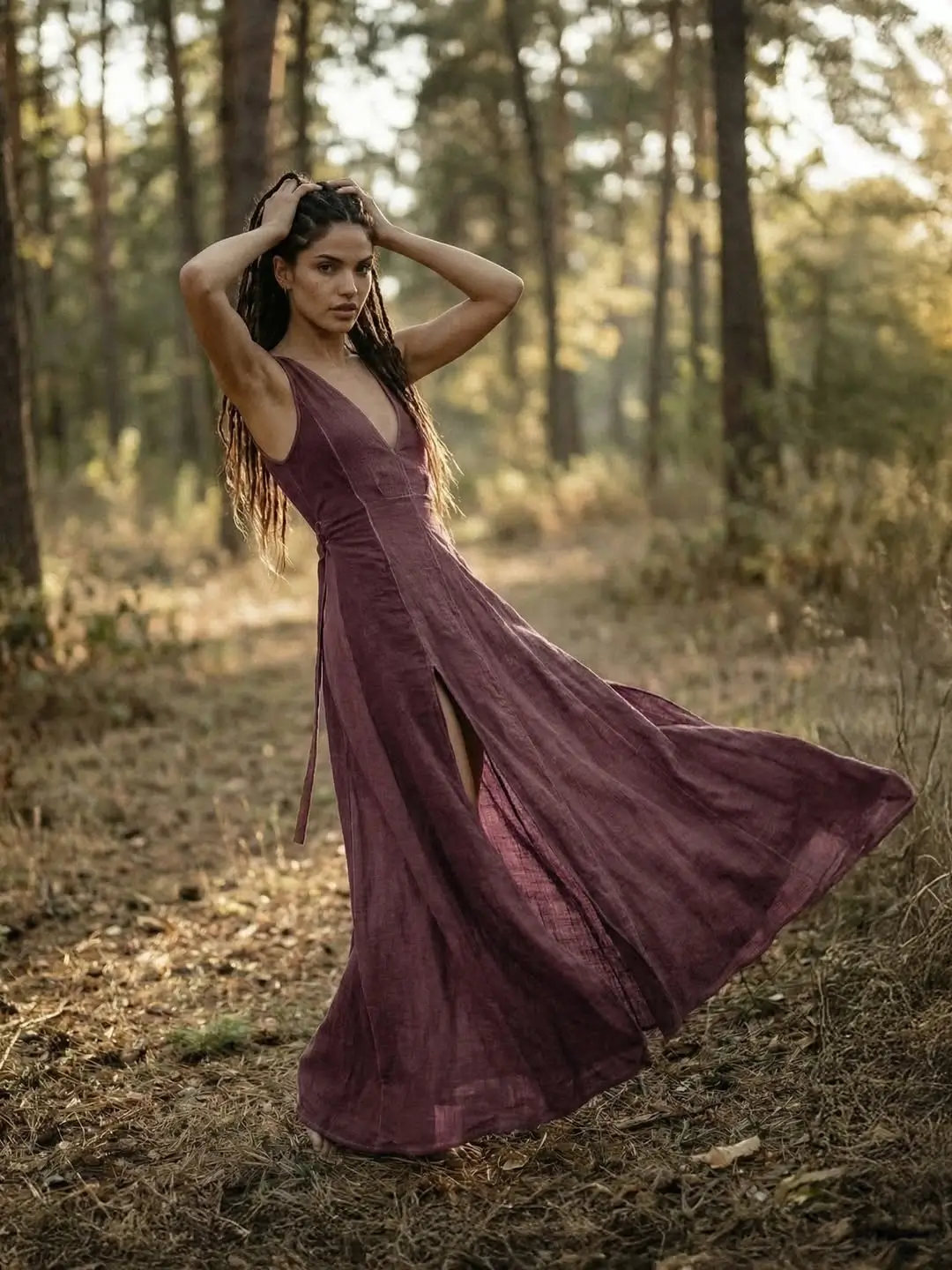 24 summer sleeveless dresses 2026 Earthy Brown Maxi Dress with a Free Spirited Feel