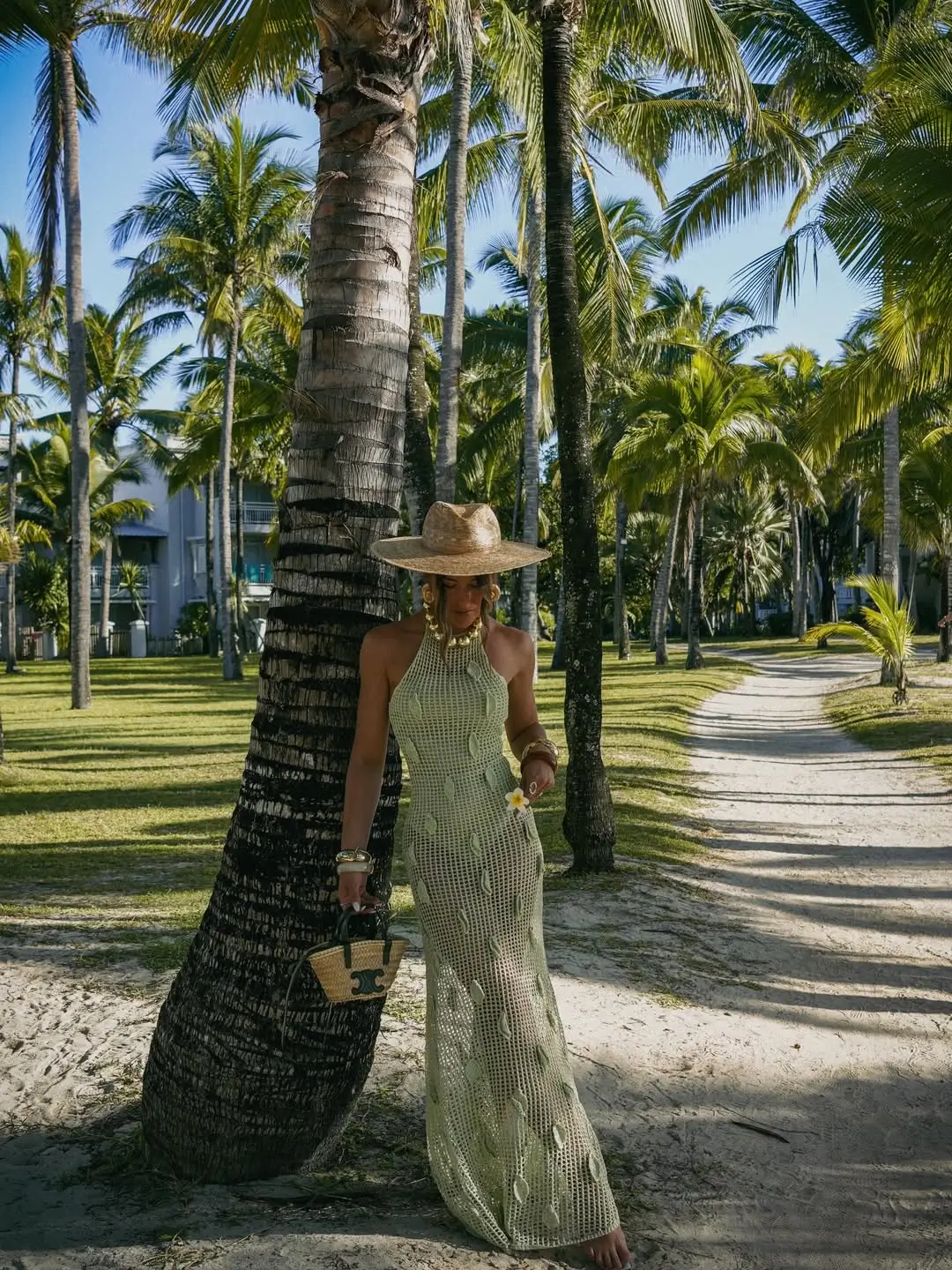 25 summer sundresses 2026 Open Knit Maxi with Tropical Escape Energy