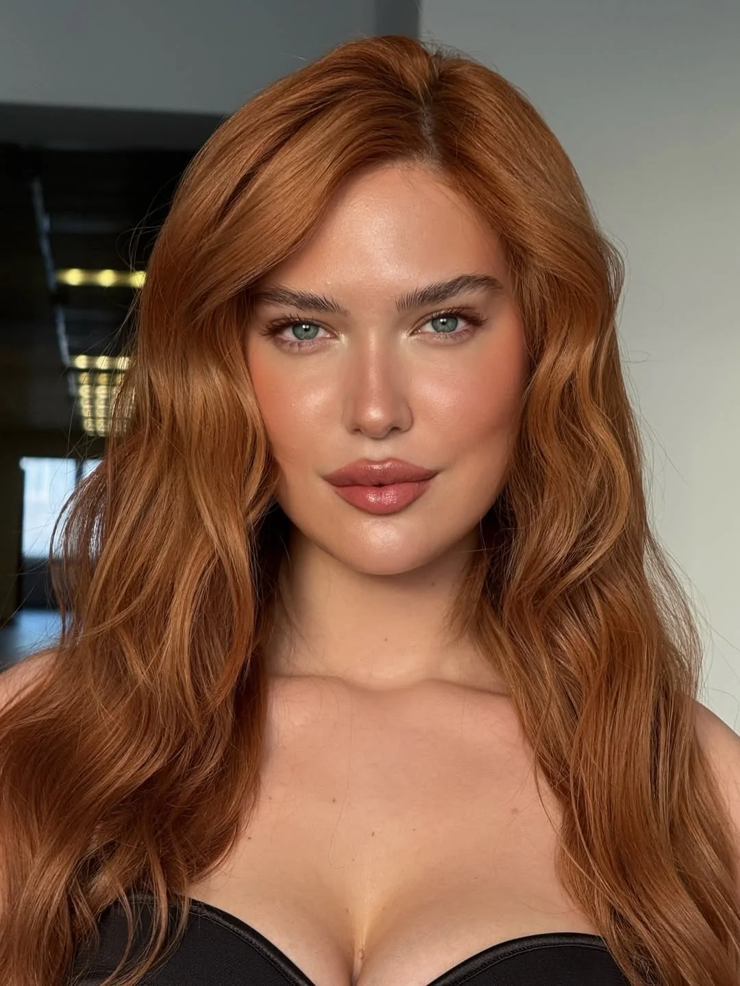 warm summer hair color ideas for brunettes 2026 Soft Copper Cinnamon Waves For Bright Summer Skin