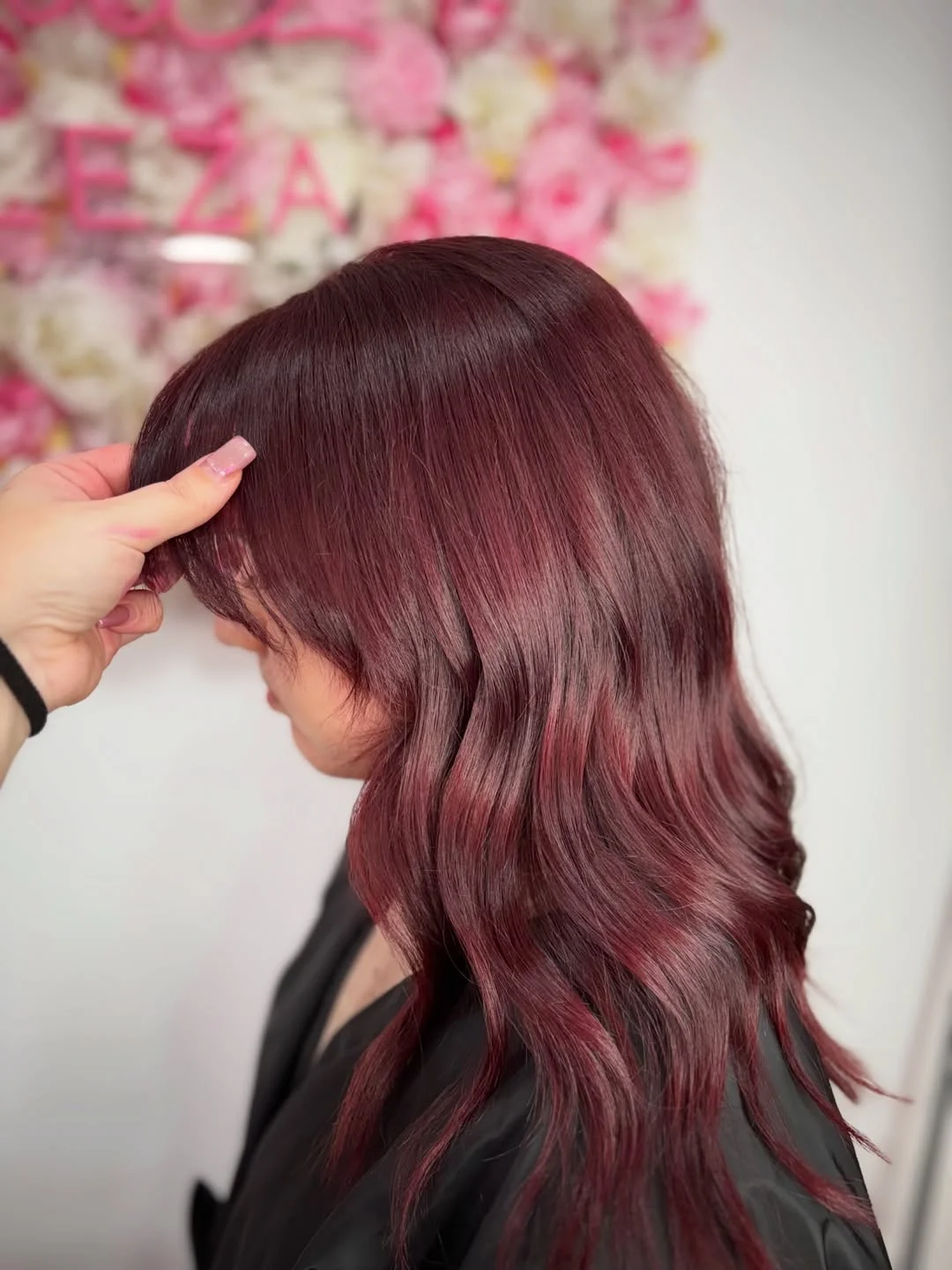 warm summer hair color ideas for brunettes 2026 Velvet Burgundy Brunette With Deep Wine Shine