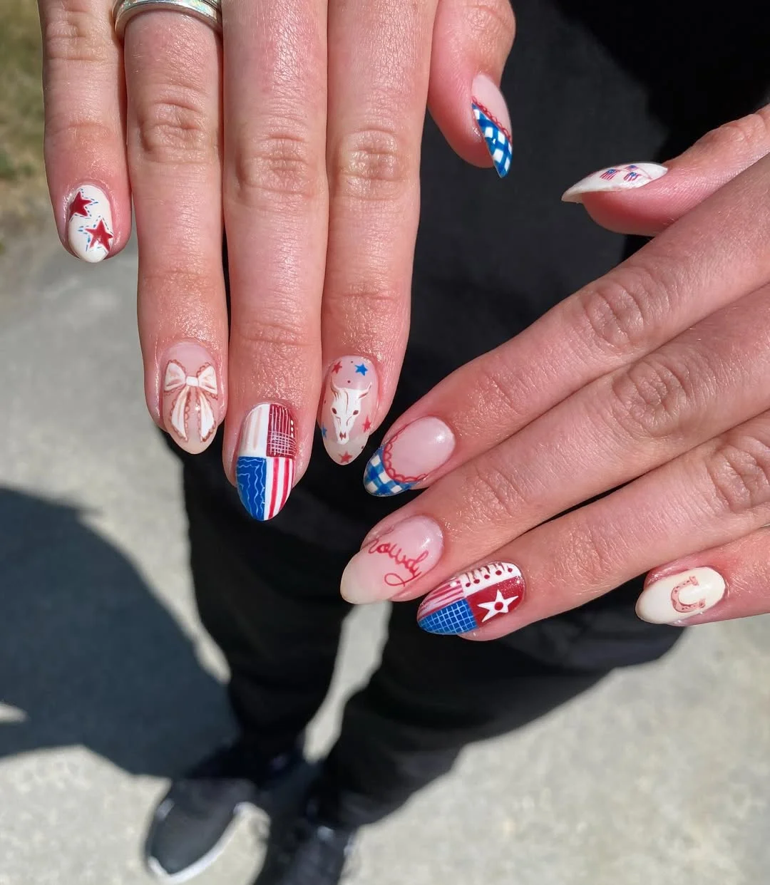 23 4th of july nails 2026 Western Rodeo Nails With Modern Americana Details