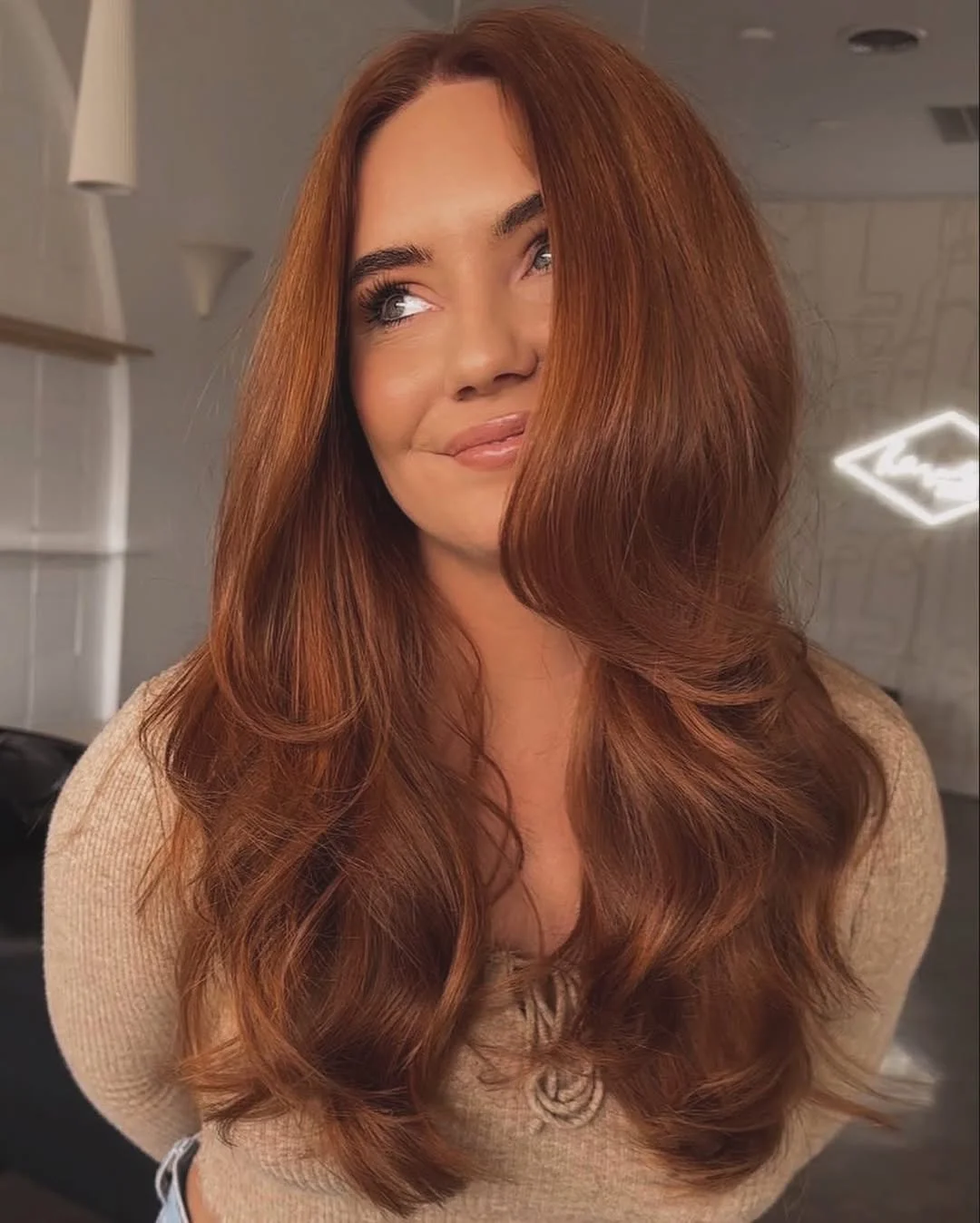 bold summer cowgirl copper hair color 2026 classic soft blowout volume
