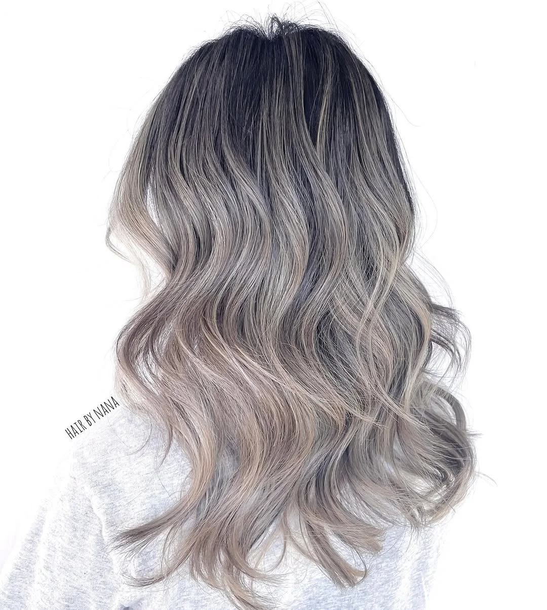 cool summer ash blonde hair color 2026 Cool Smoky Ombre With Silvery Beige Ends