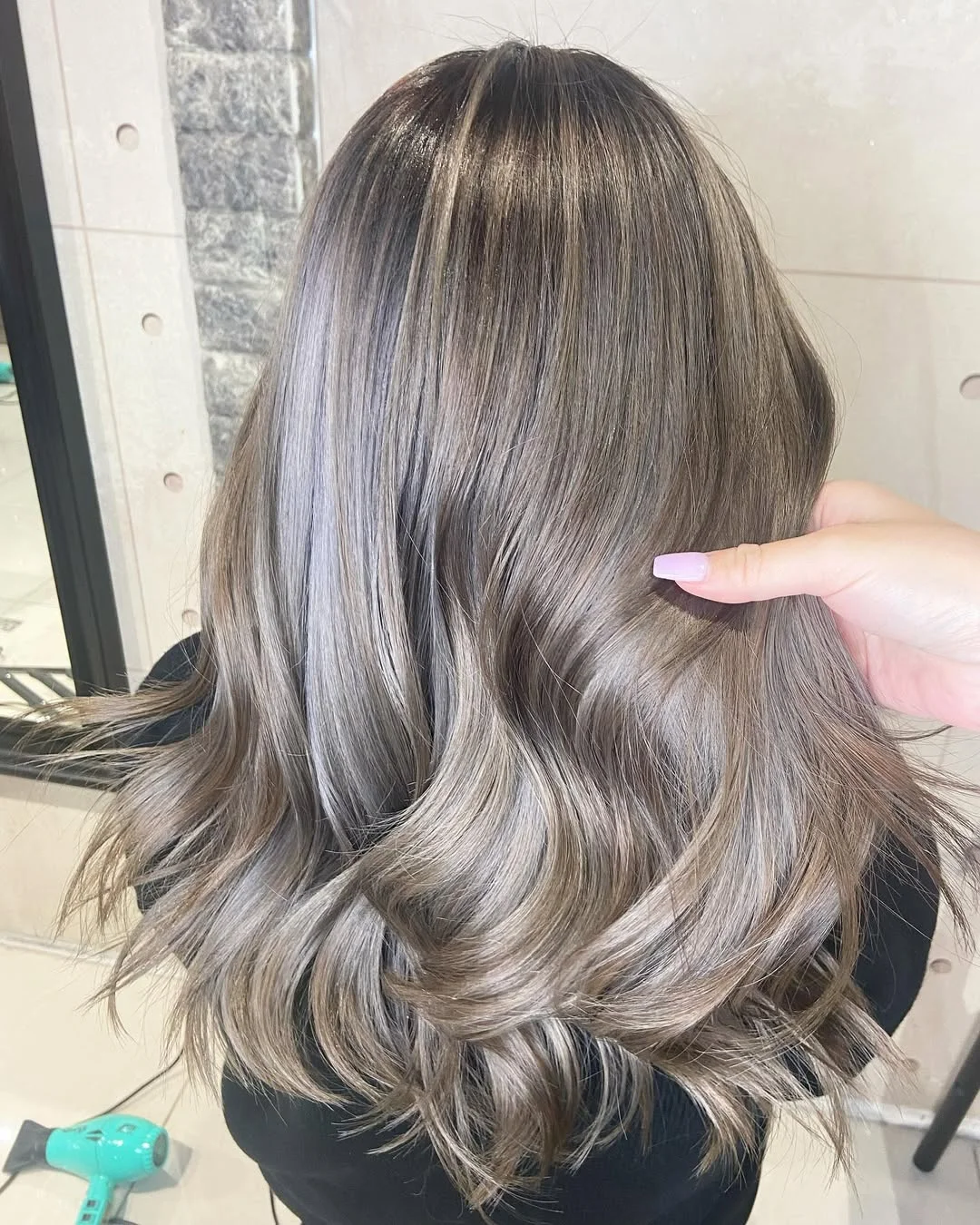 cool summer ash blonde hair color 2026 Cool Taupe Ash Blonde With Silky Satin Waves