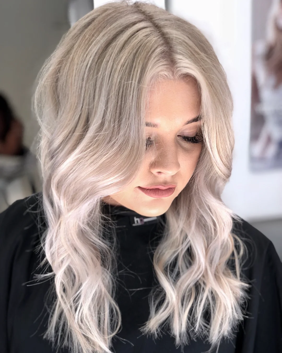 cool summer ash blonde hair color 2026 Soft Pearl Blonde With Airy Hollywood Waves