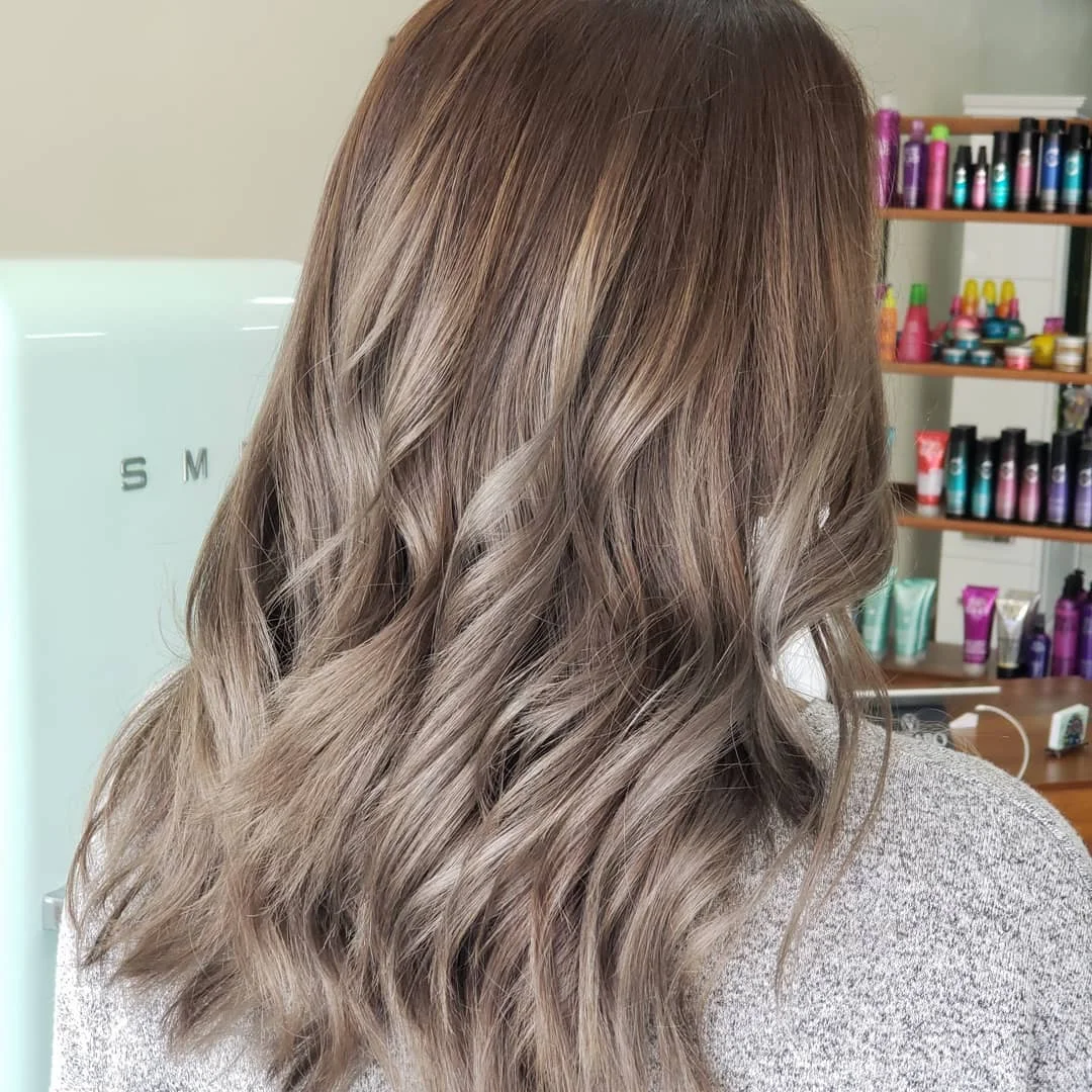 19 cool-toned summer mushroom brown hair color 2026 Silvery Mushroom Brown With Ashy Summer Ribbons