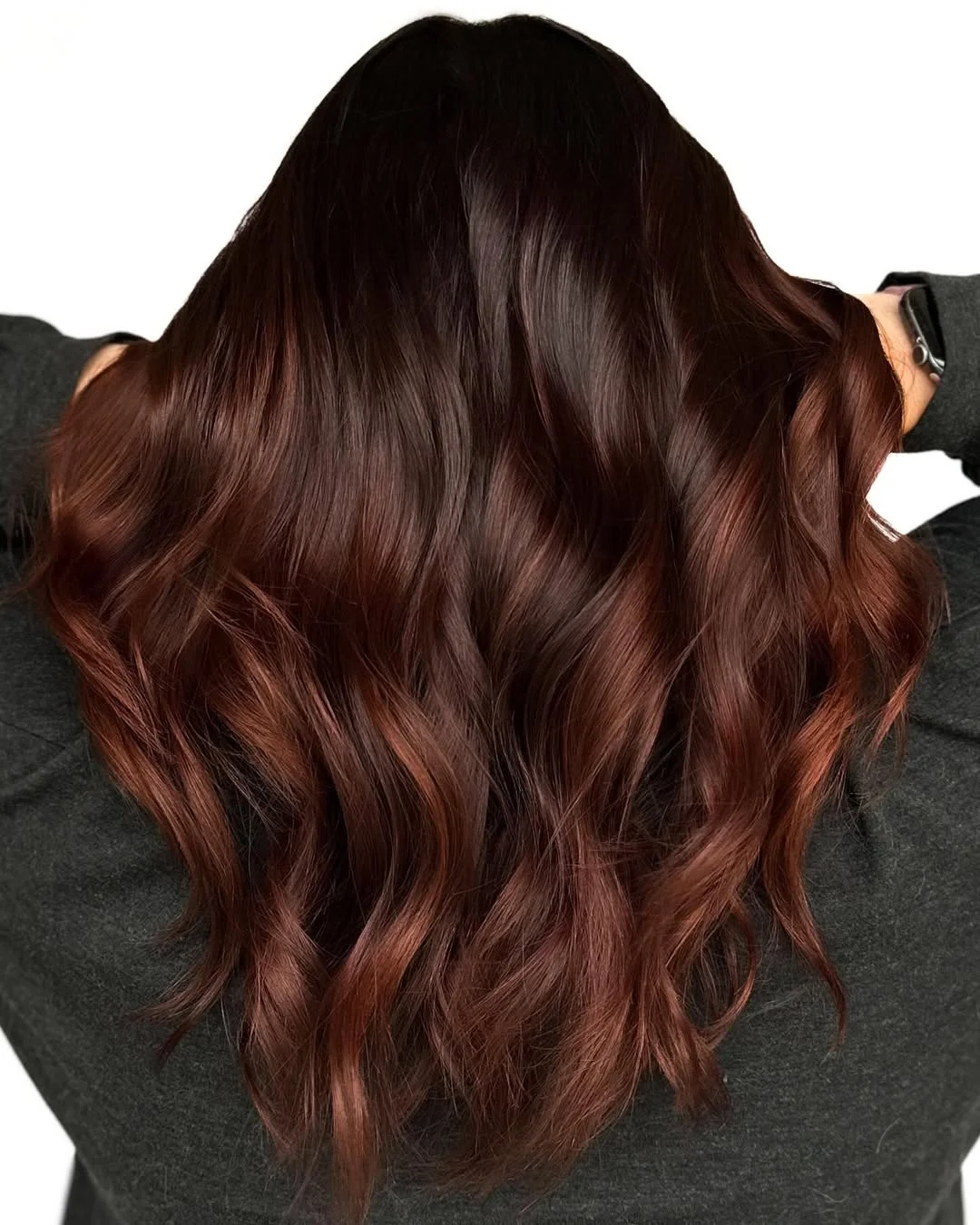 deep summer auburn hair color 2026 Dark Cherry Auburn With Glossy Brunette Depth