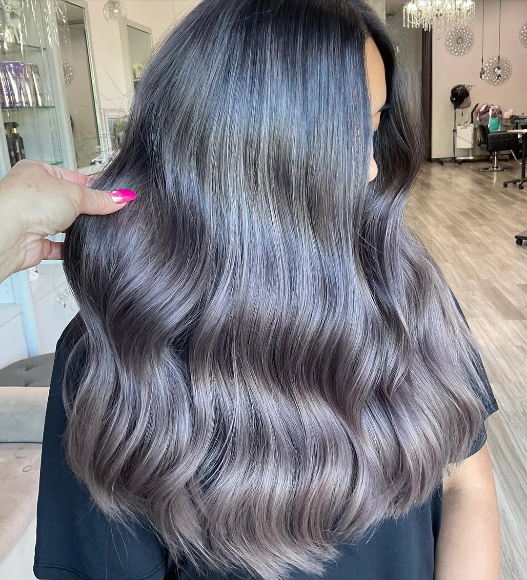deep summer auburn hair color 2026 Smoky Ash Auburn With Silvery Violet Undertones