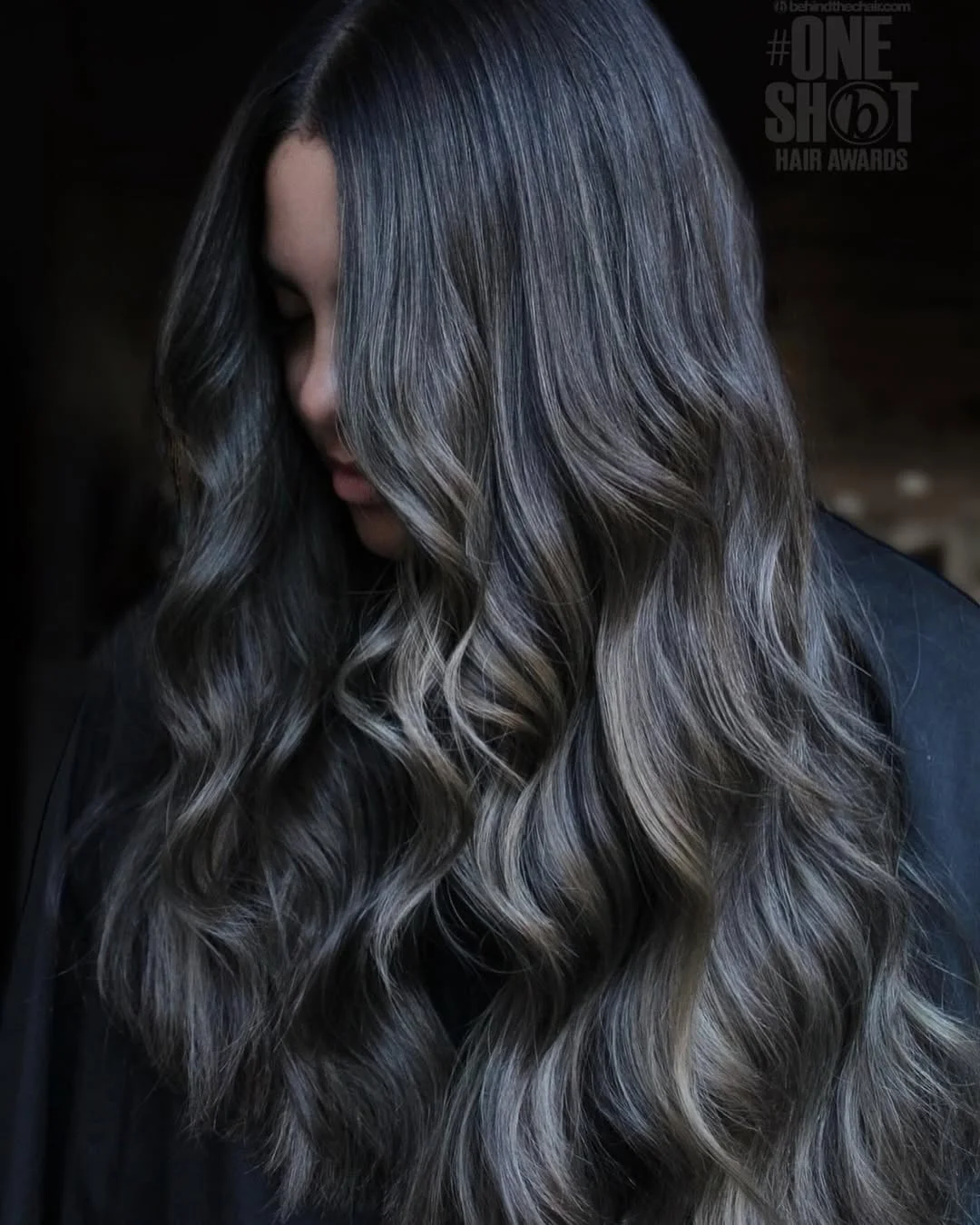 deep summer auburn hair color 2026 Smoky Silver Brunette With Cool Ash Dimension