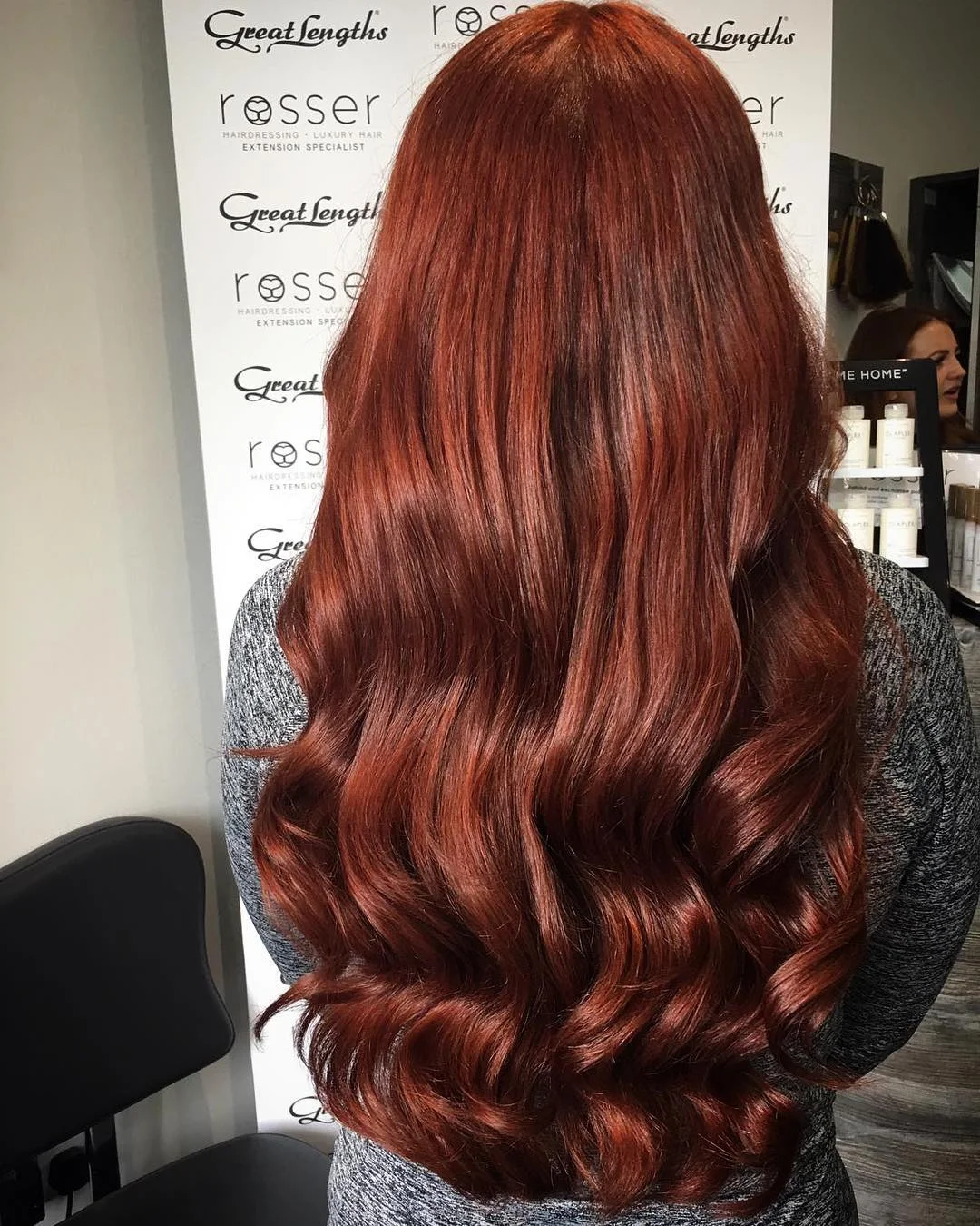 deep summer auburn hair color 2026 Classic Copper Auburn Hollywood Waves