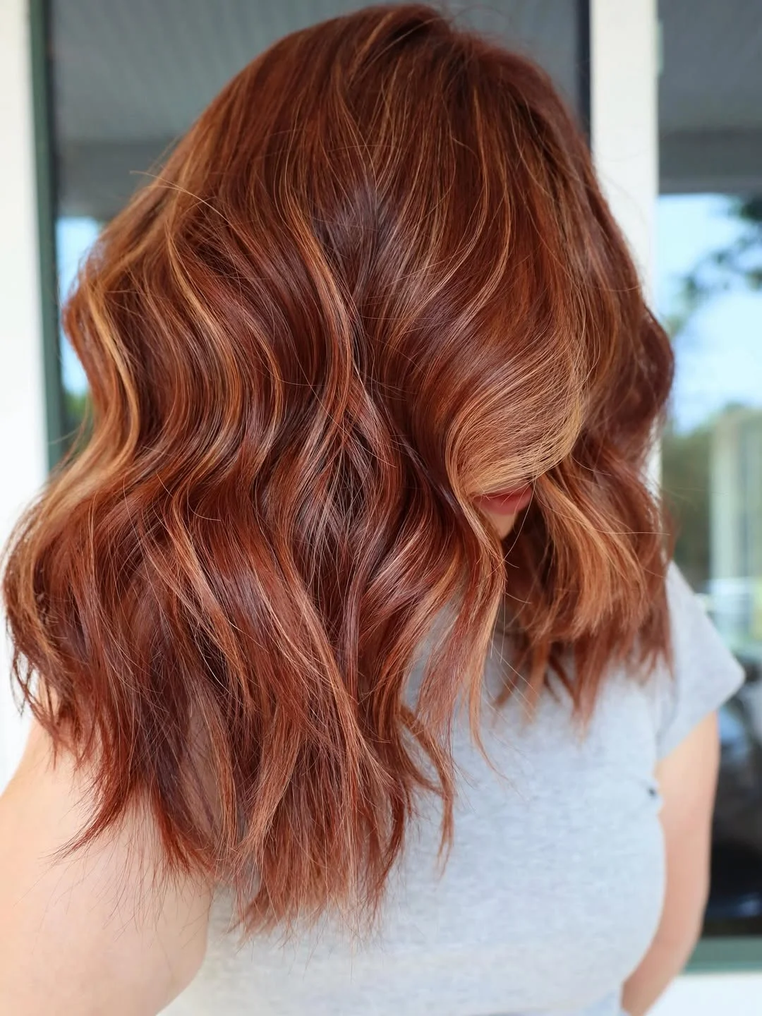 deep summer auburn hair color 2026 Golden Auburn Ribbons With Soft Copper Dimension