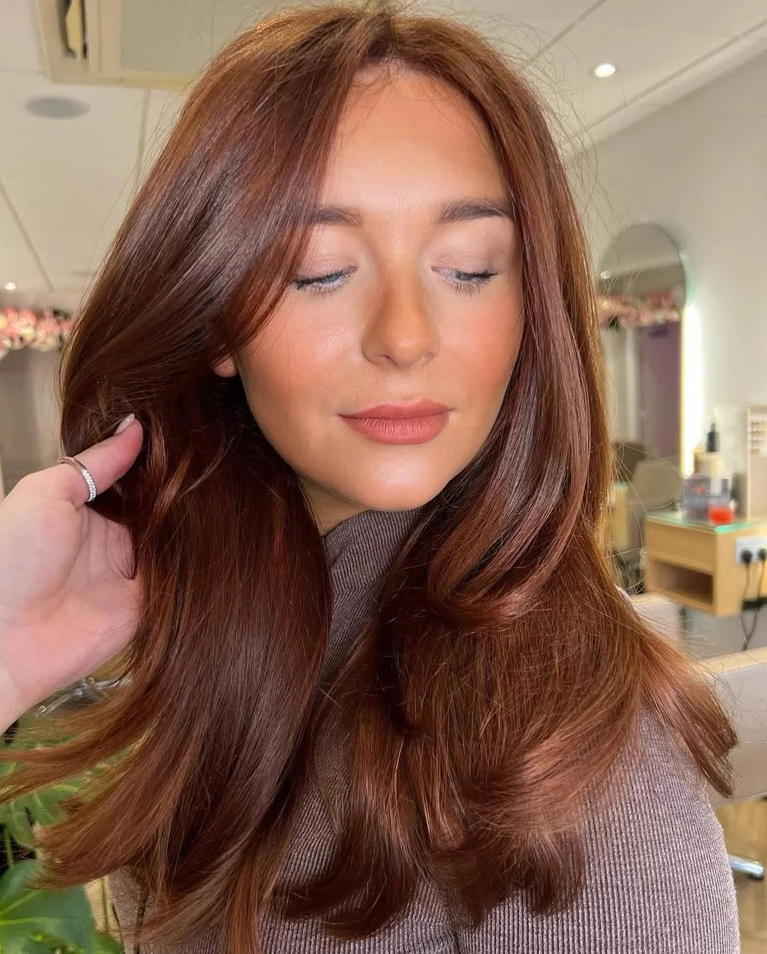 deep summer auburn hair color 2026 Rich Auburn Silk With Soft Espresso Depth