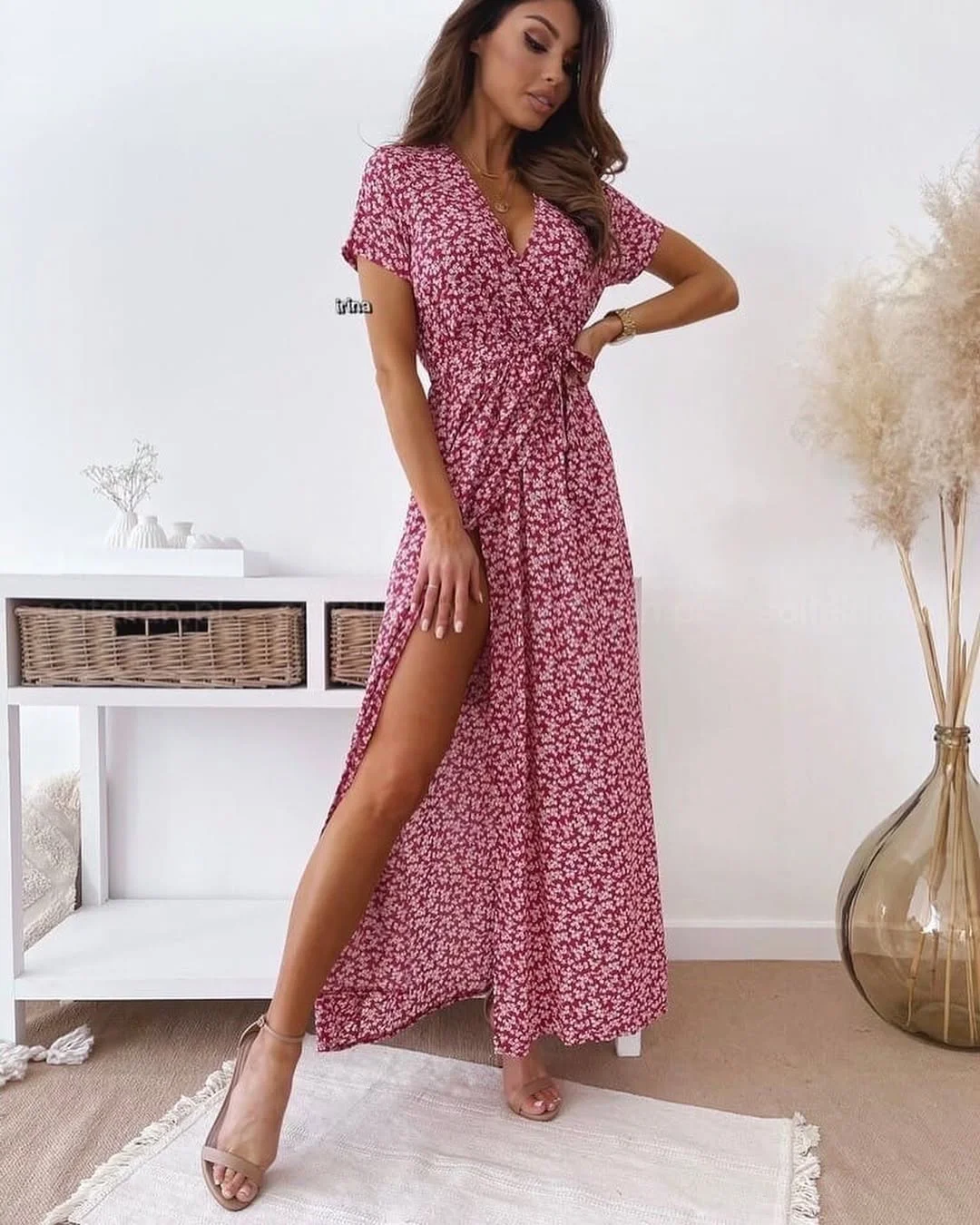 24 June Outfits Ideas for women 2026 Romantic Floral Wrap Dresses Never Really Go Out Of Style