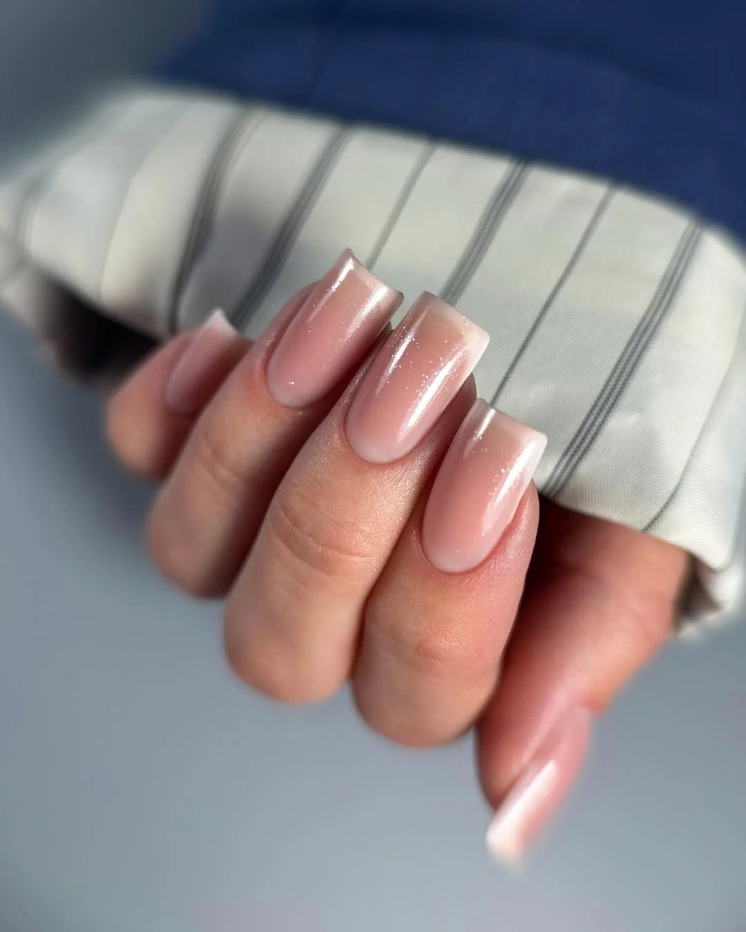25 light summer nails 2026 Milky Pink Chrome Nails That Look Like Glass